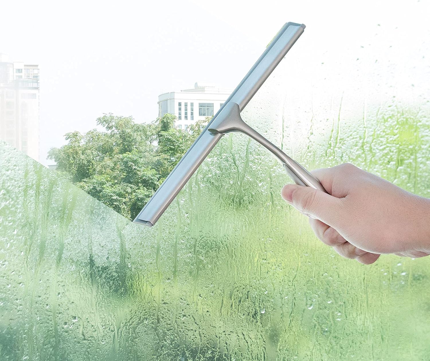 Shower Squeegee for Shower Doors 10 Inch Bathroom Squeegee for Windows,Kitchen,Mirror and Car