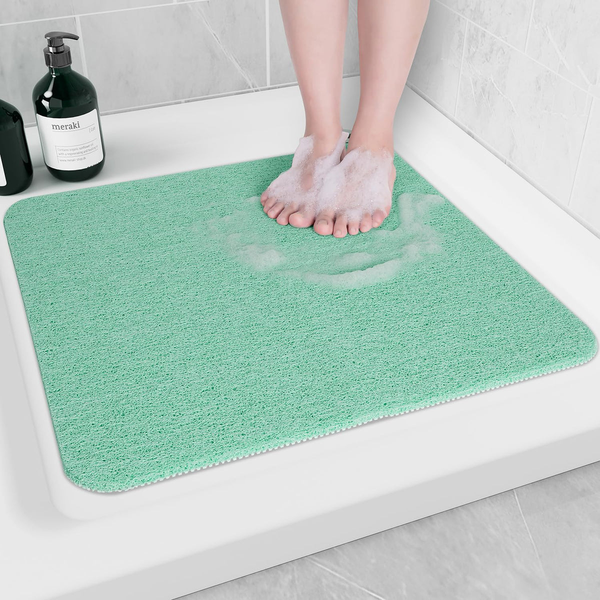Non-Slip Bathtub Mat, Anti Slip Shower Mat, Fast Drying Bathtub Mats, Foot Scrubber Mat, Anti Slip
