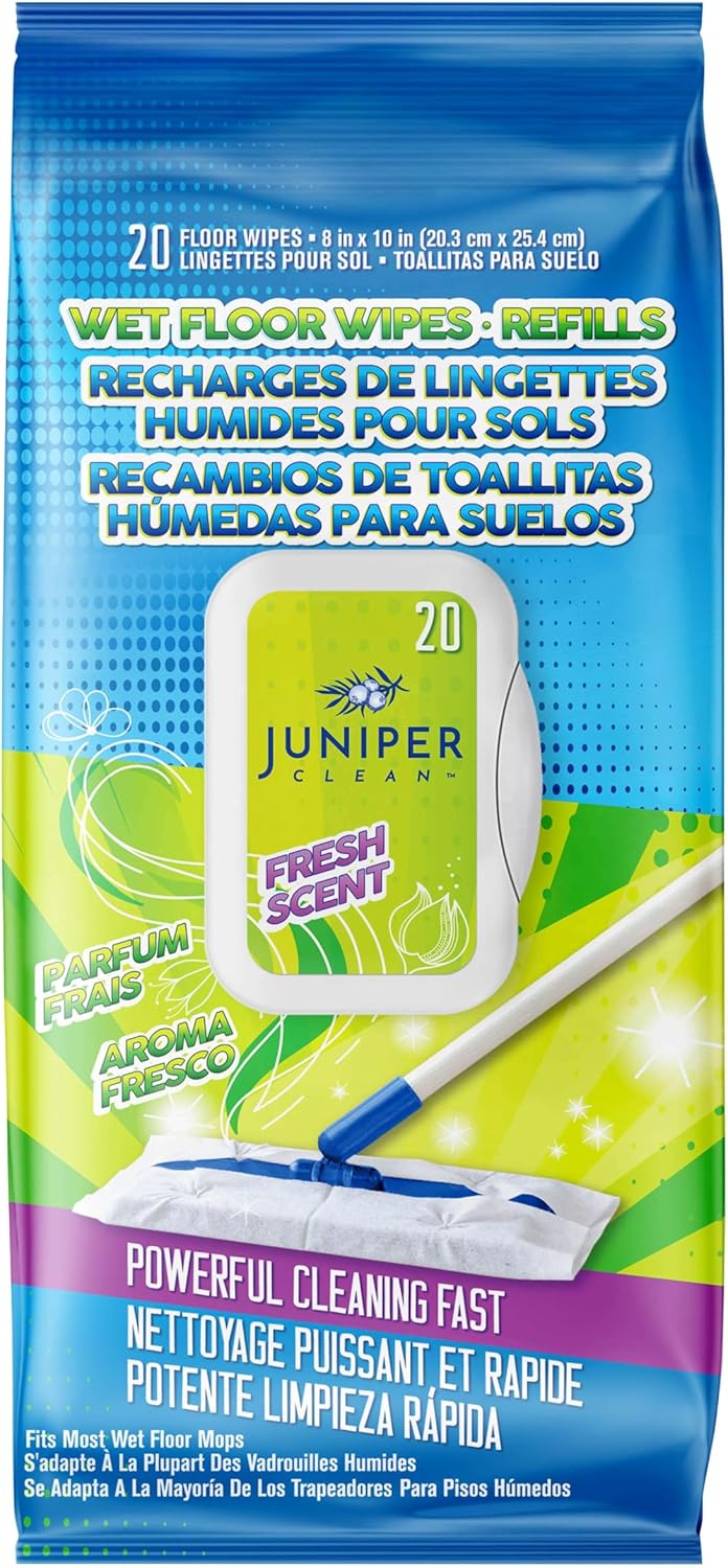 Wet Floor Wipes, Multi Surface Floor Cleaner Wet Mop Pads Fit Swiffer Sweeper Mop, Fresh Scent &