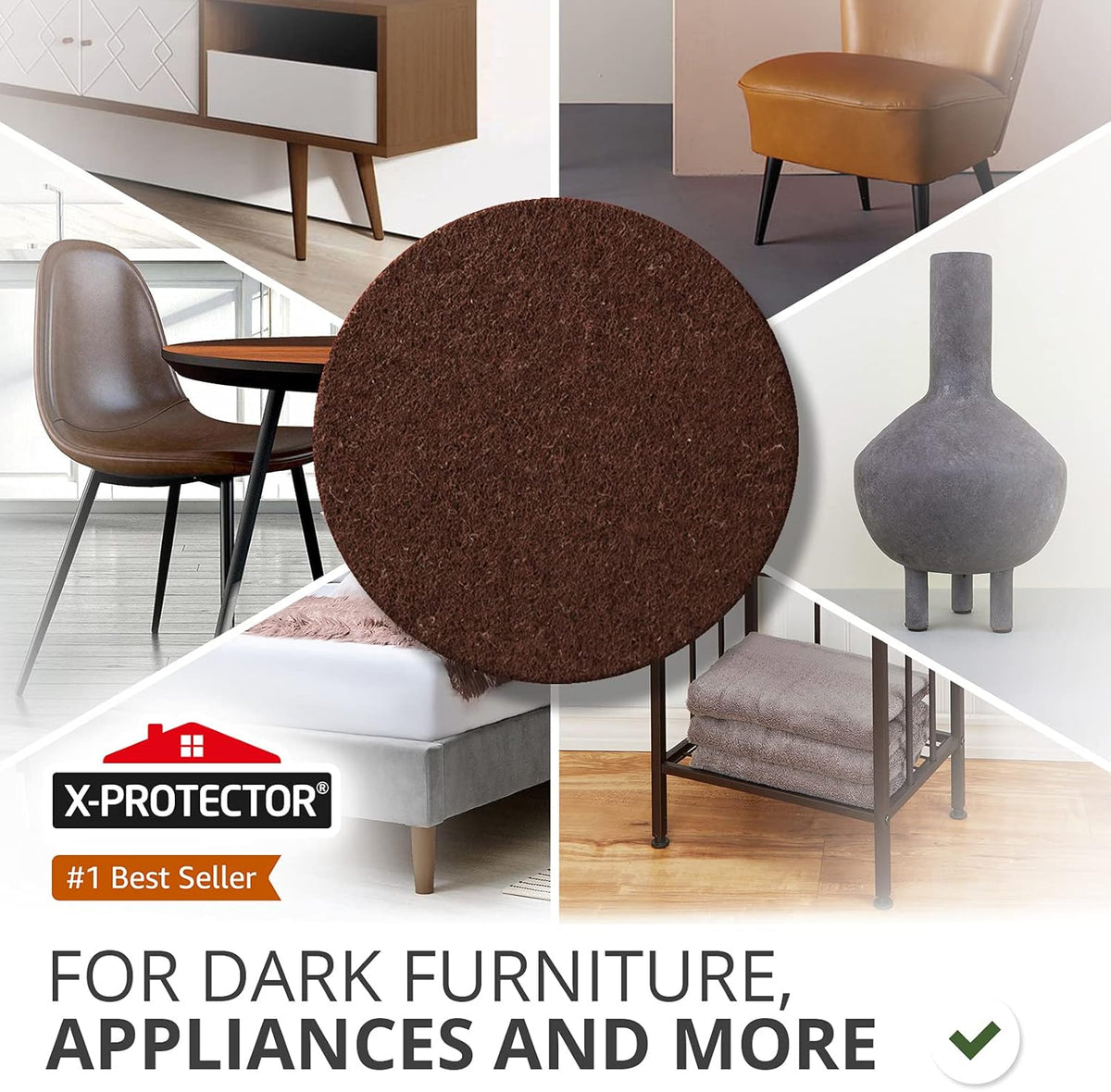 Felt Furniture Pads X-PROTECTOR 181 PCS Premium Furniture Pads - Felt Pads Furniture Feet Best Wood