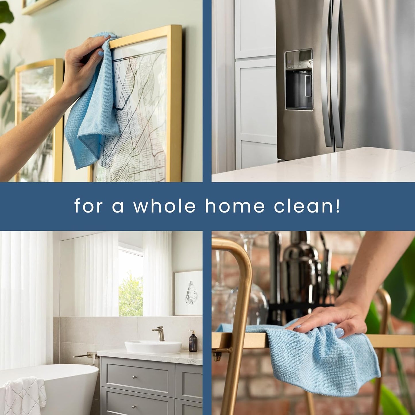 S&T INC. 150 Pack Microfiber Cleaning Cloth, Bulk Towels for Home, Reusable Microfiber Towels for