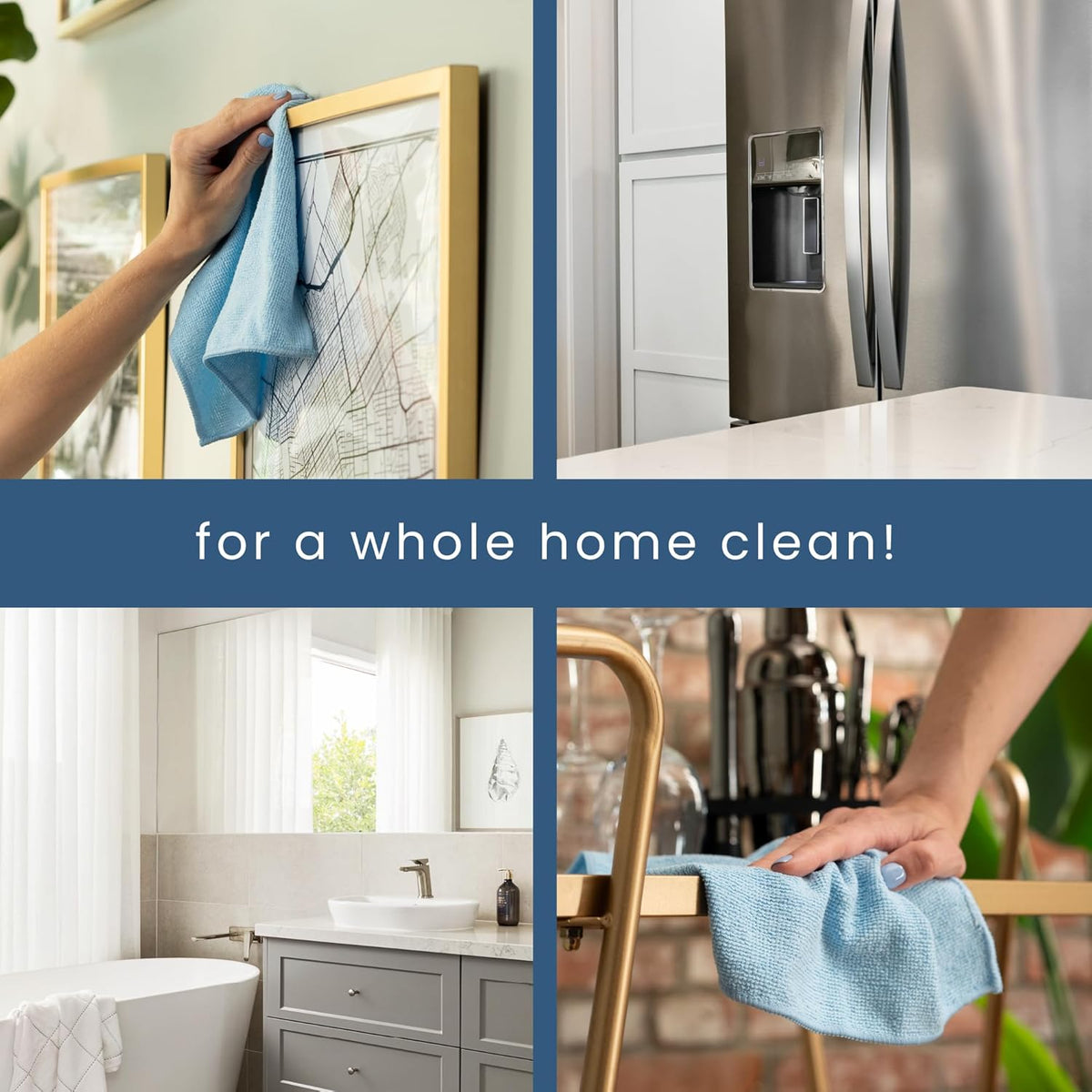 S&T INC. 200 Pack Microfiber Cleaning Cloth, Bulk Towels for Home, Reusable Microfiber Towels for