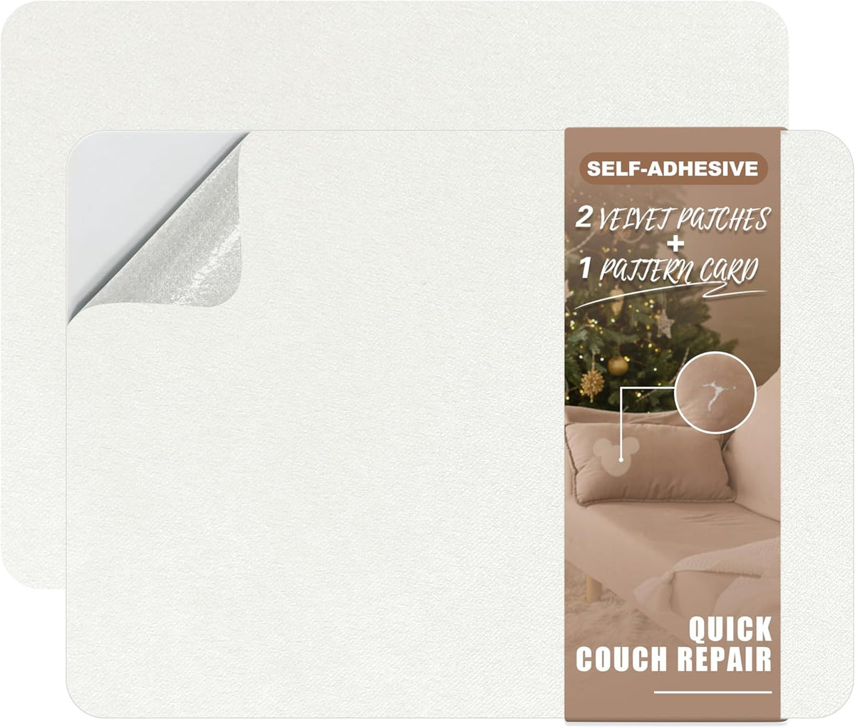 Azobur Fabric Couch Repair Patch 8.3 x 11 inches,Self-Adhesive Fabric Repair Patch for
