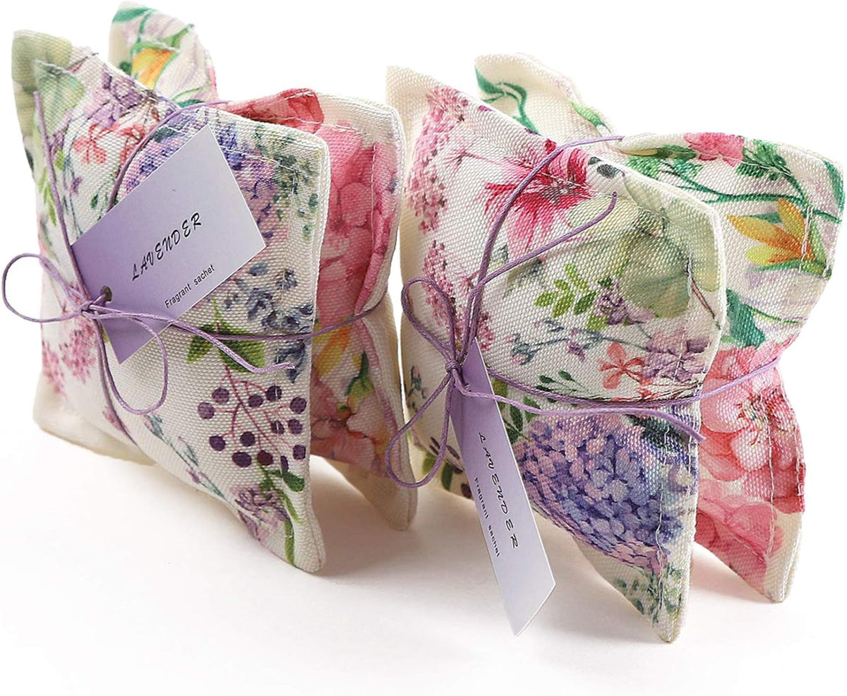 AUCUDA 4 Packs Lavender Scented Sachets Bags for Drawers and Closets, Autumn Long-Lasting Fragrance