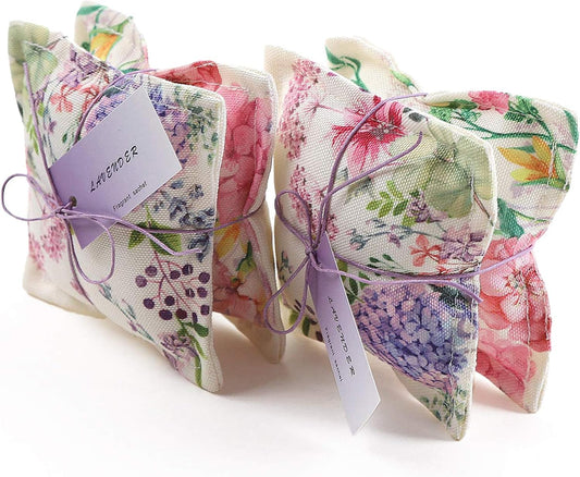 AUCUDA 4 Packs Lavender Scented Sachets Bags for Drawers and Closets, Autumn Long-Lasting Fragrance