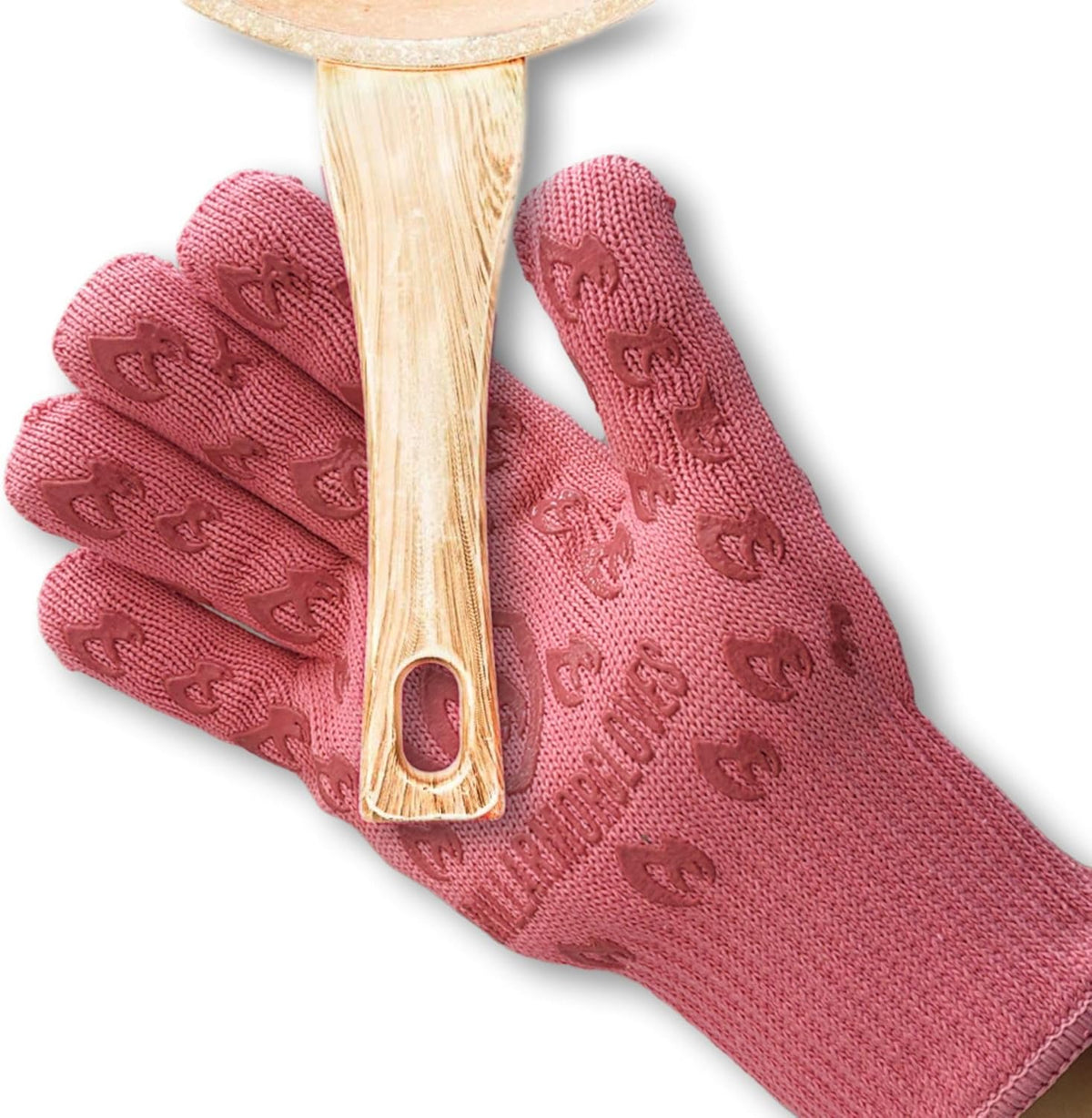 Grill Armor Oven Gloves 932°F Extreme Heat & Cut Resistant Oven Mitts with Fingers for BBQ