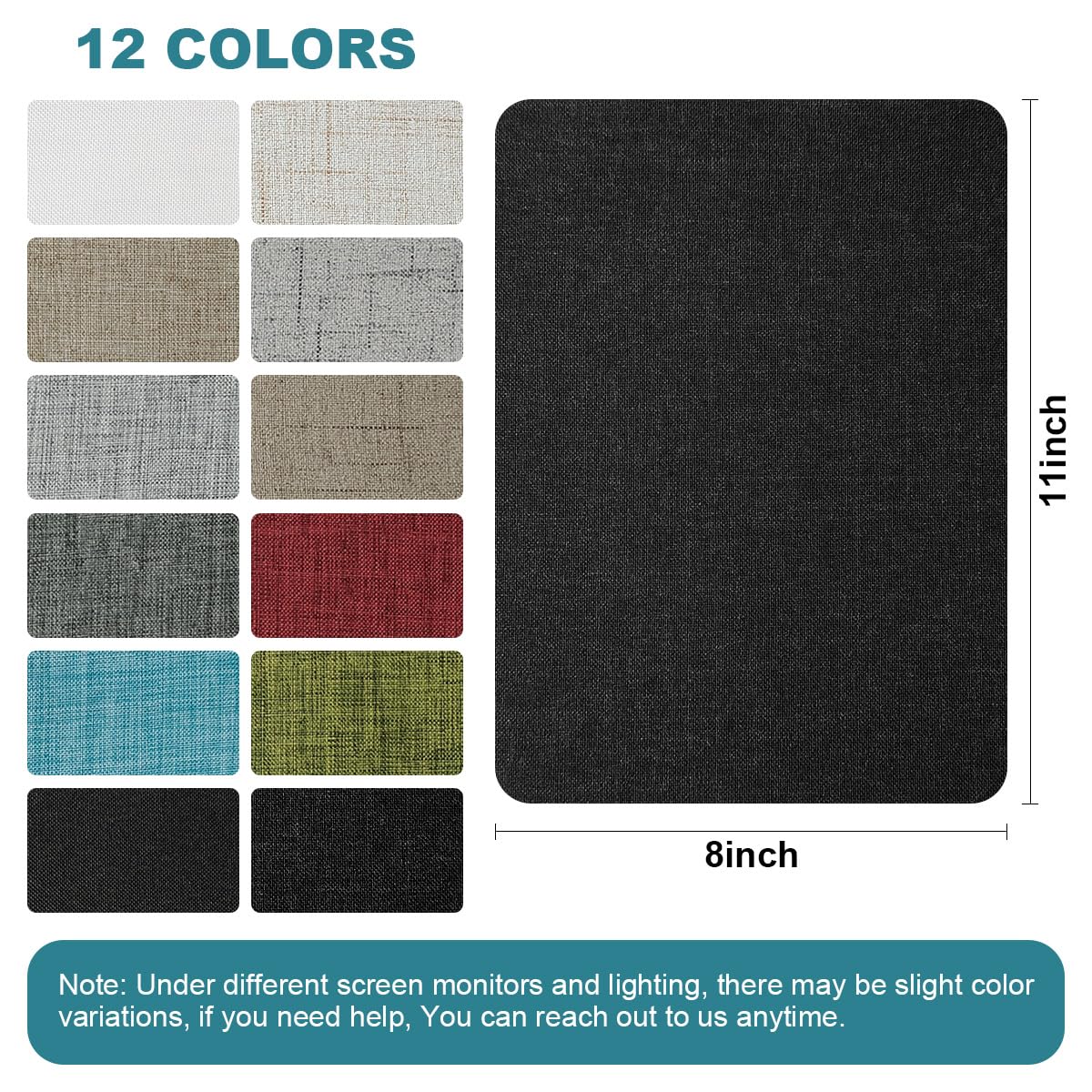 J.CARP 2Pcs Linen Repair Patches, Large Self-Adhesive Fabric Patch for Sofas, Couch, Furniture, Car