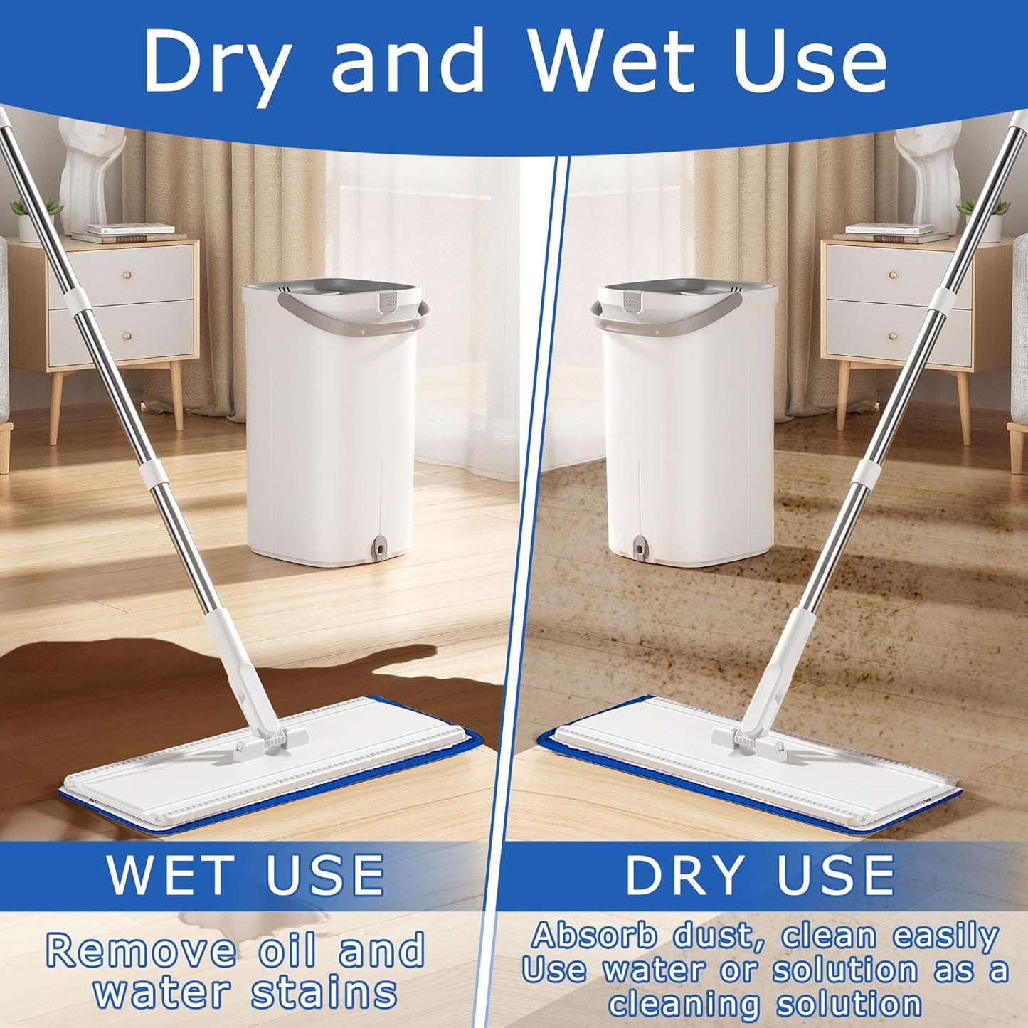 12 Pack Replacement Microfiber Pad - Thick - Universal Commercial 17-18 Inch Mop Head- Heavy Duty