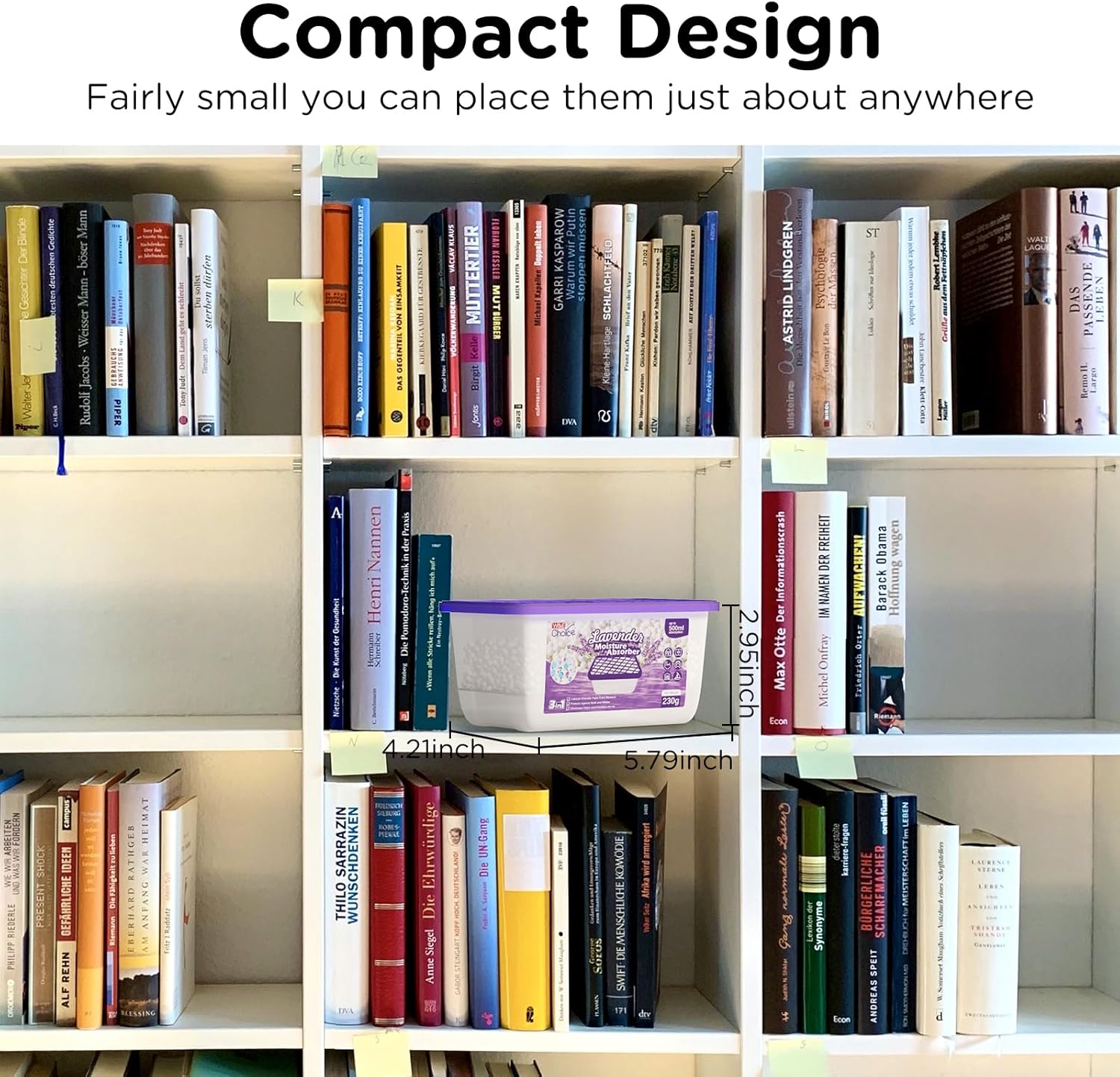 W&E Choice Moisture Absorbers with Lavender Scent, Portable Dehumidifier for Closet & Bathrooms