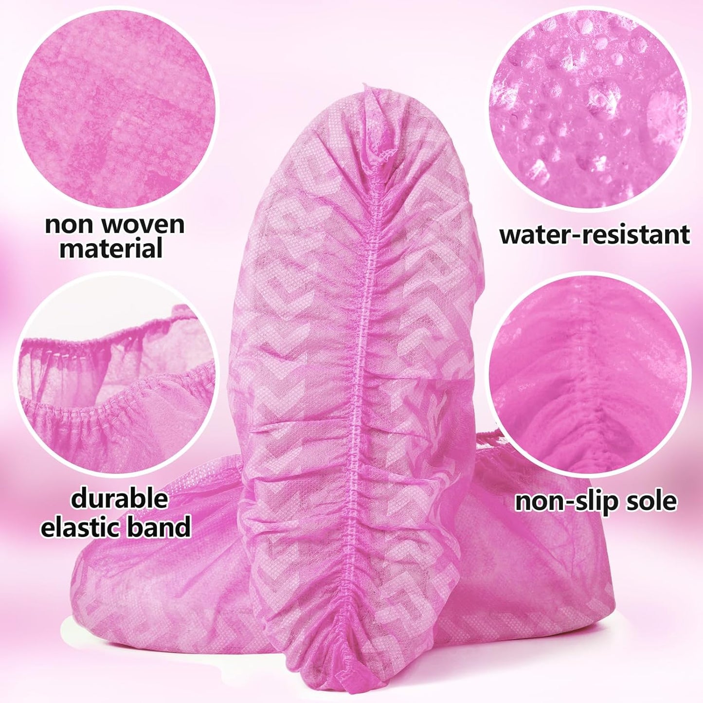 Zhanmai 300 Pack Disposable Shoe Covers Non Slip Disposable Large Foot Booties Shoe Covers for