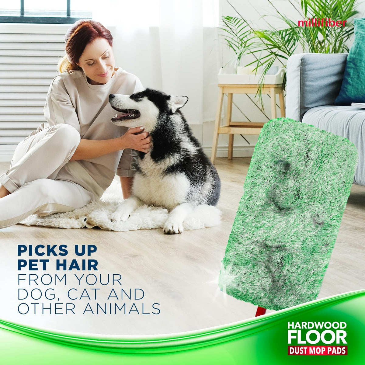 Floor Duster Refill 15x8 Inches - Pet Heavy Duty Duster Refill Compatible with All 15x8 Mop Heads