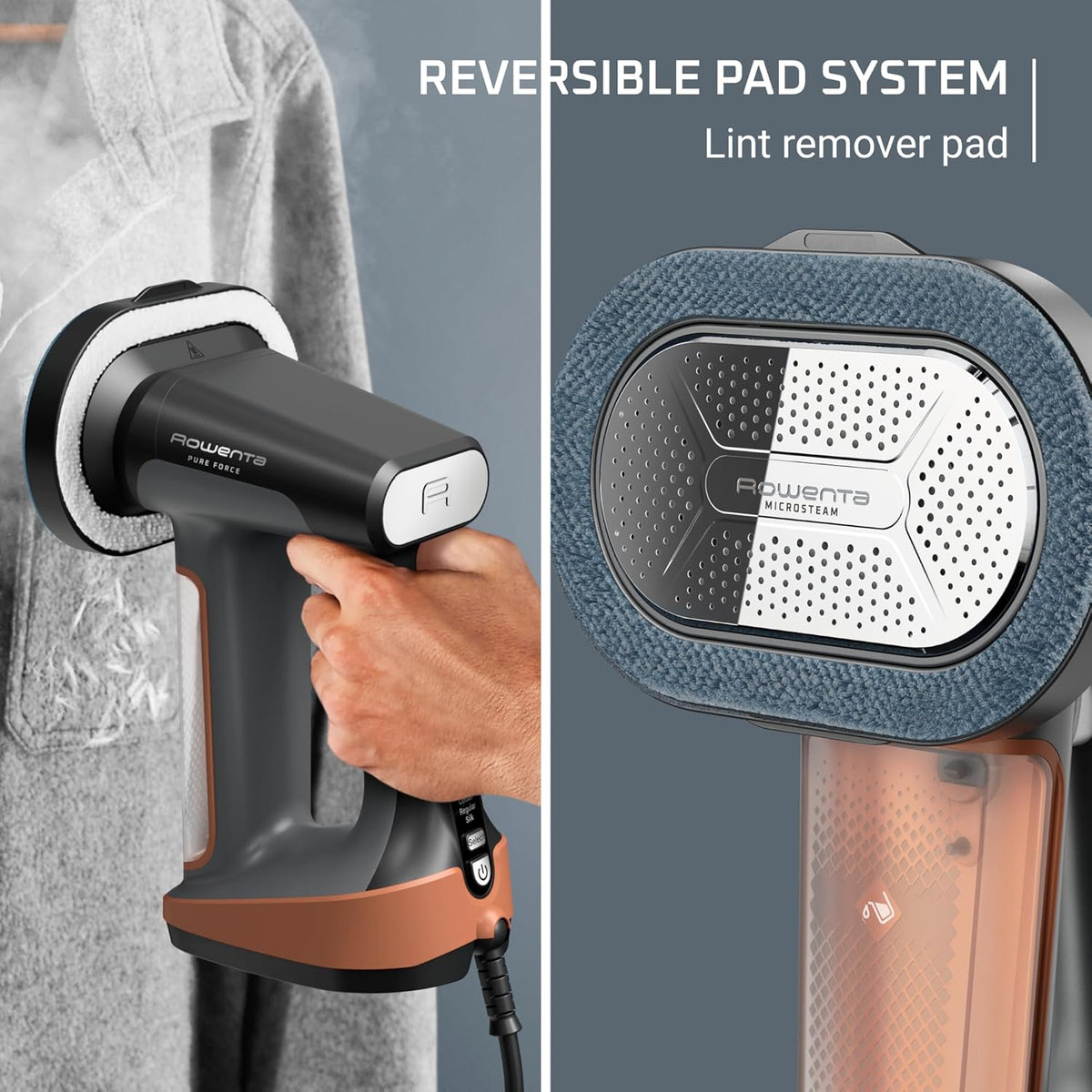 Rowenta Iron Steamer for Clothes, 3in1 Hand Held Steamers, Clothing Steamer, Ironing, Lint Remover