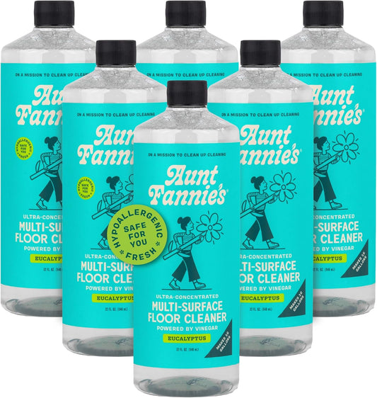 Aunt Fannie's Ultra Concentrated Floor Cleaner Vinegar Wash, Multi-Surface Solution For Mopping