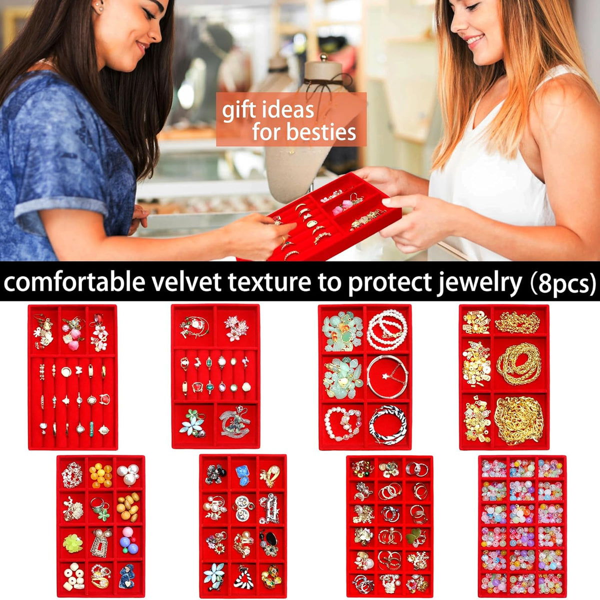 Earring Organizer Stackable Jewelry Storage Box Jewelry Drawer Organizer Removable Display Tray
