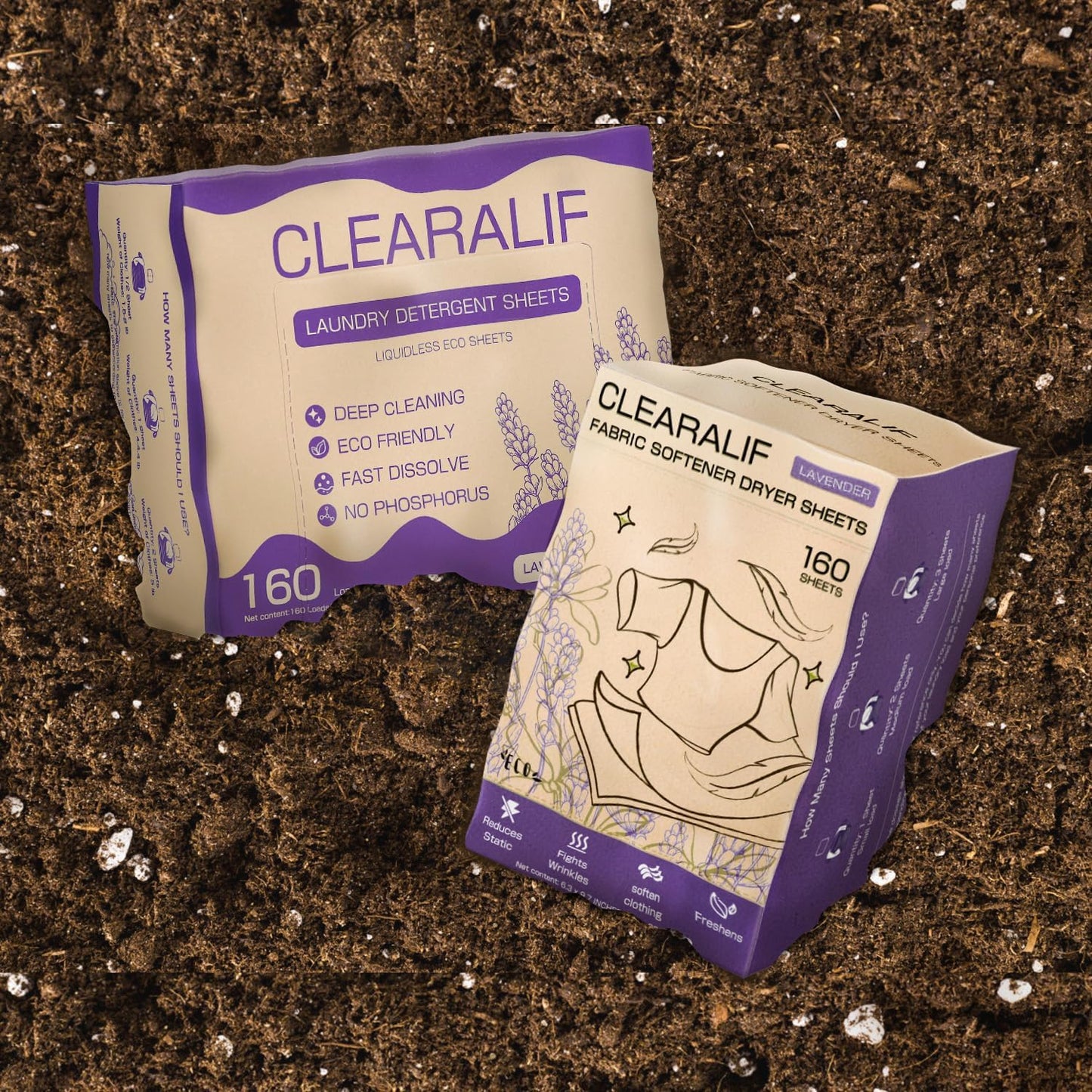 CLEARALIF All in One Laundry Detergent Sheets Kit, Lavender Scent, 160 Loads Laundry Sheets + 160
