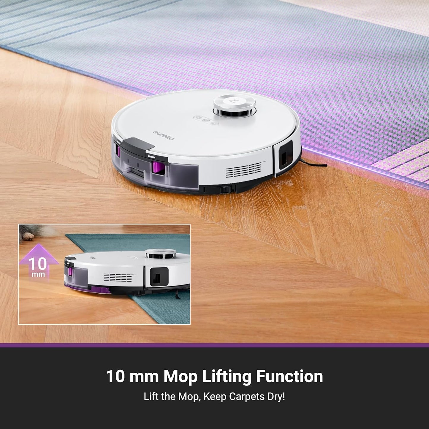 Eureka E20 Plus Robot Vacuum and Mop Combo, Robot Vacuum Cleaner with Bagless Self Emptying