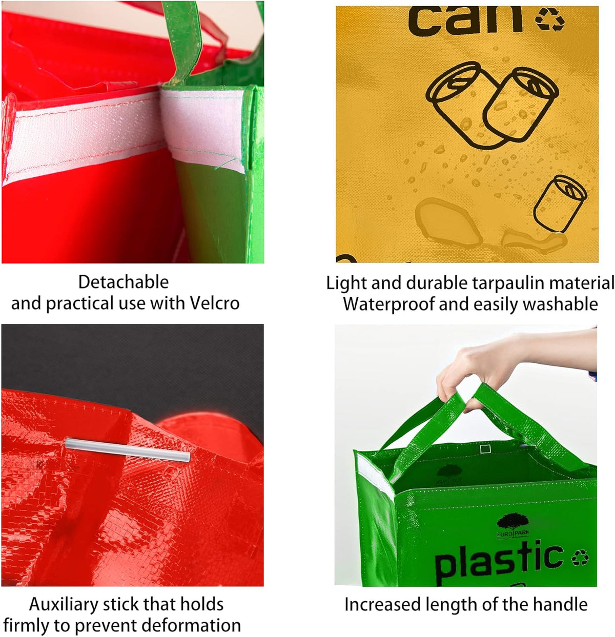 Recycling Bags,Separate Recycling Waste Bin Bags for Kitchen Home, Trash and Recycle Bin