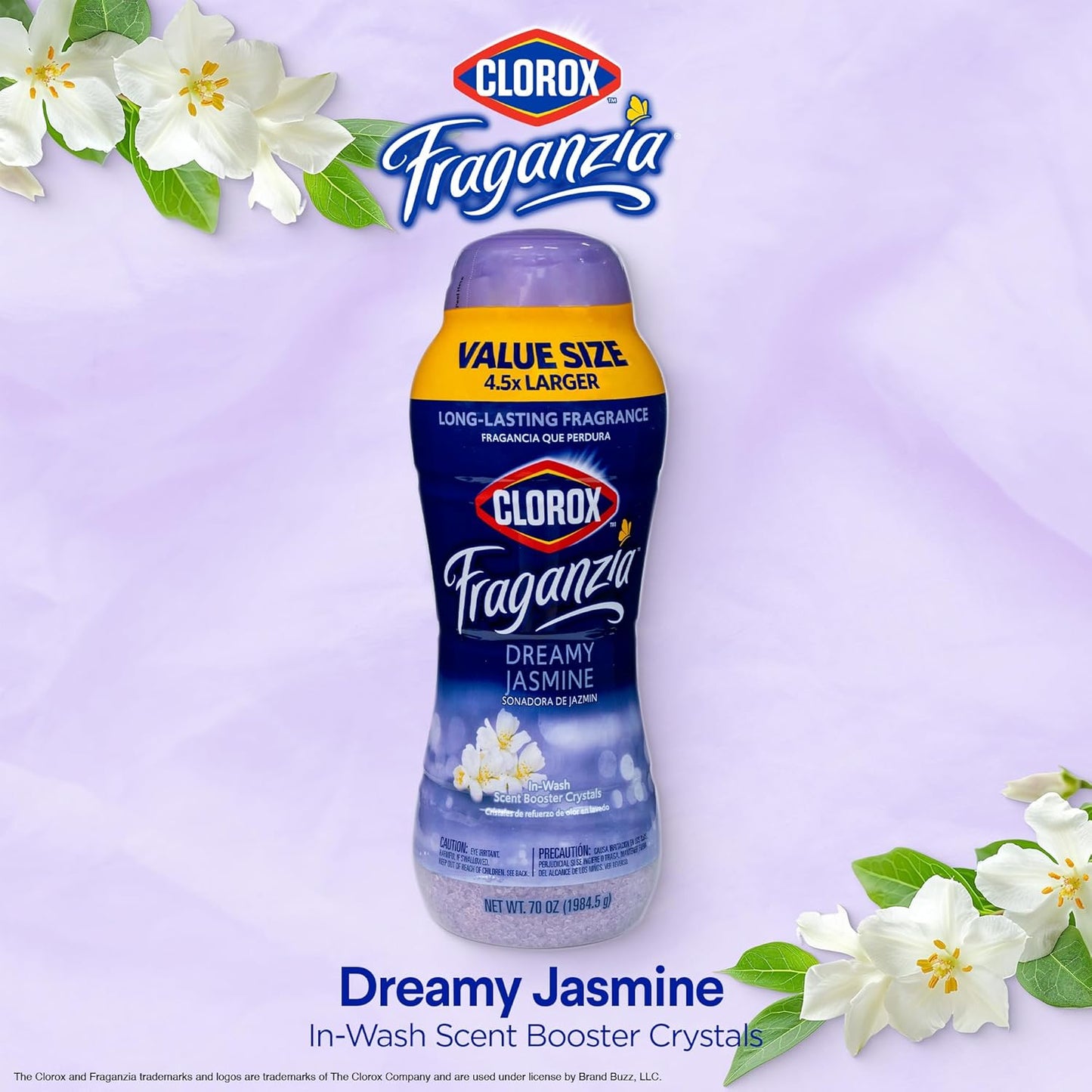 Clorox Fraganzia Laundry Scent Booster Crystals in Dreamy Jasmine Scent - Scented In-Wash Freshener