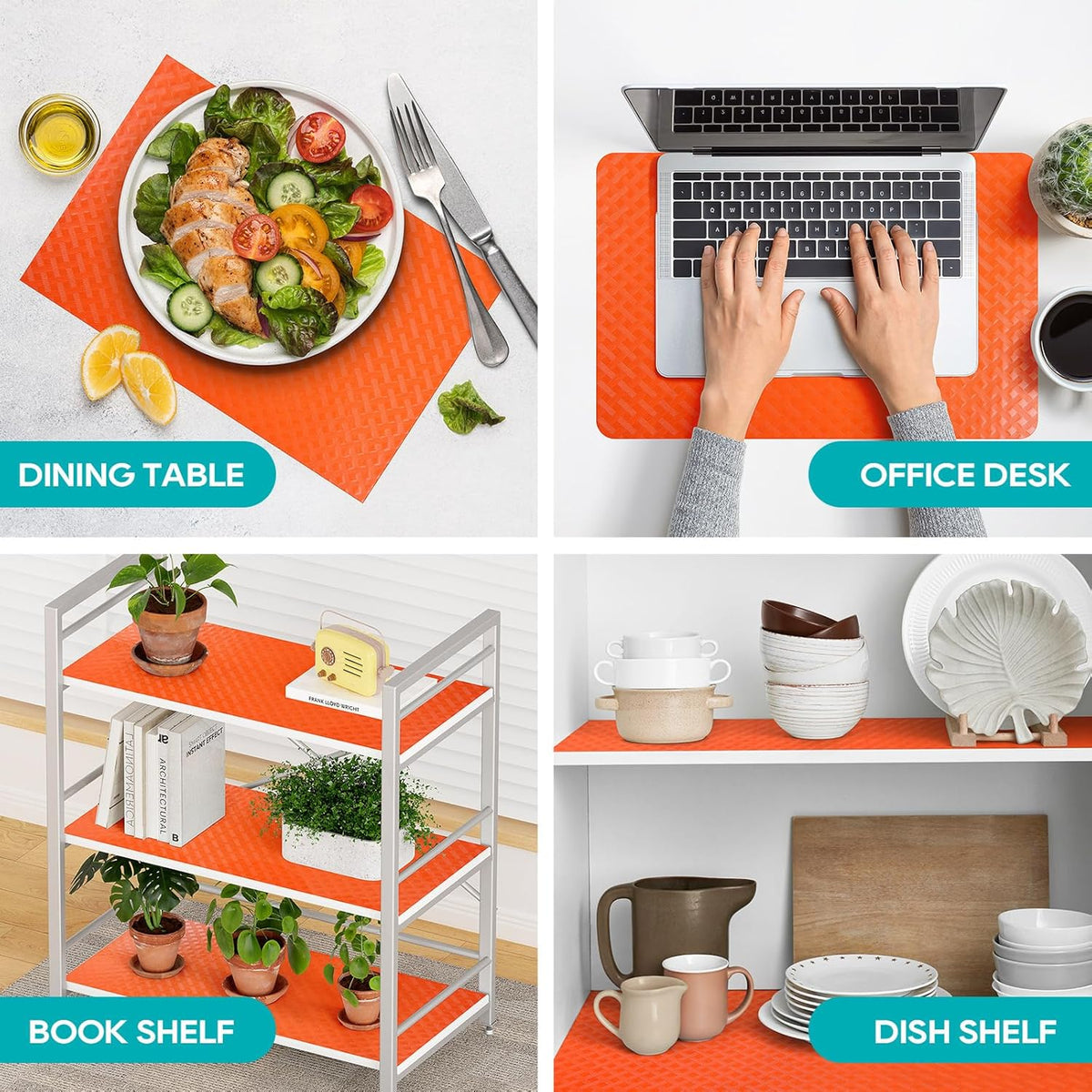 Fridge Liner Shelf Liners for Kitchen Cabinet Refrigerator Liners Waterproof & Oil-Proof Kitchen