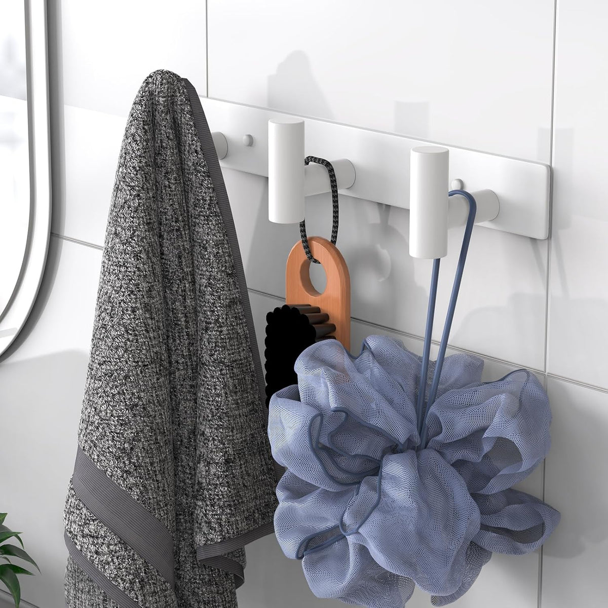 VAEHOLD Hat and Coat Wall Mount Rack - Hooks for Robes, Bags, Keys, and Towels - Bathroom Towel