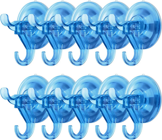 Antimbee Suction Hooks, 10 Pack Reusable Hangers, Removable Small Suction Cups for Shower
