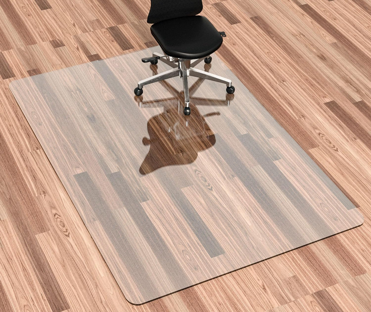 Office Chair Mat for Hardwood Floor, 1/8" Thick 46”x 60” Crystal Clear Hard Floor Chair Mat
