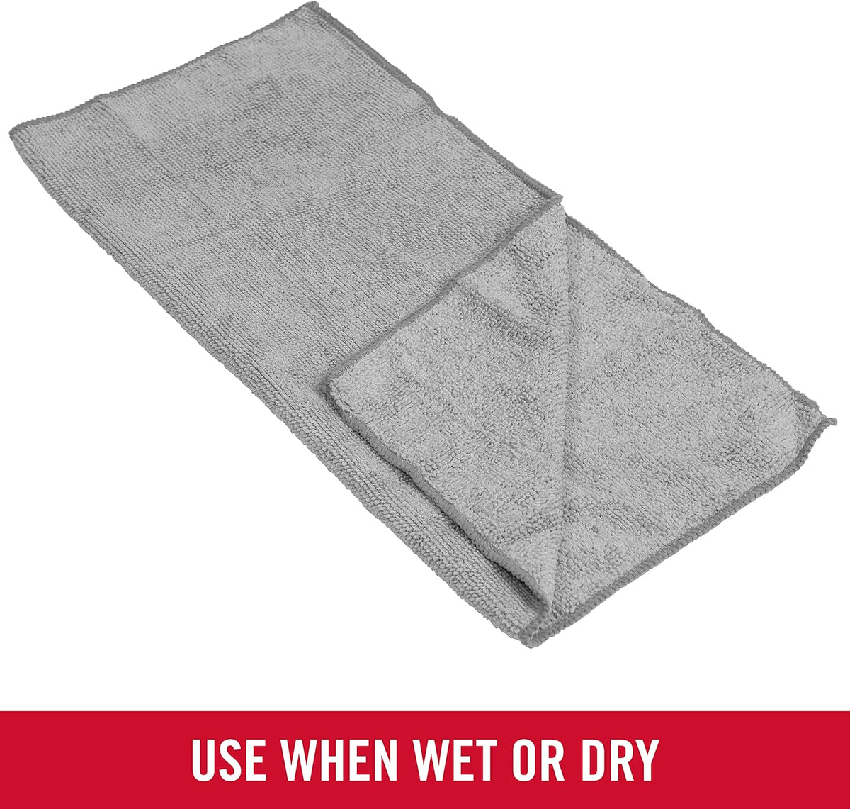 Rubbermaid All Purpose Microfiber Cleaning Cloth Towels, 50 Pack, 12"x12", Non-Scratch