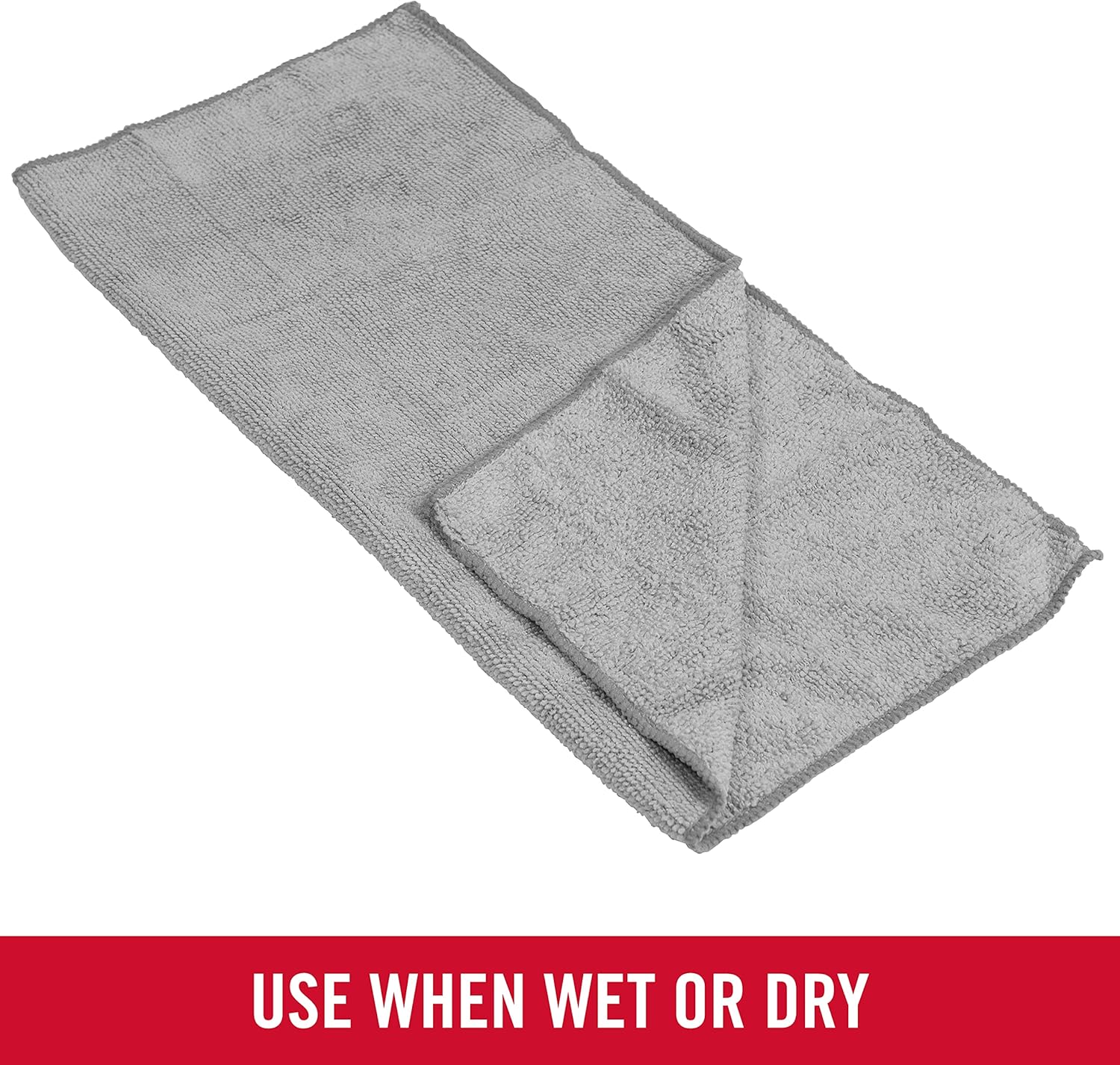 Rubbermaid All Purpose Microfiber Cleaning Cloth Towels, 50 Pack, 12"x12", Non-Scratch