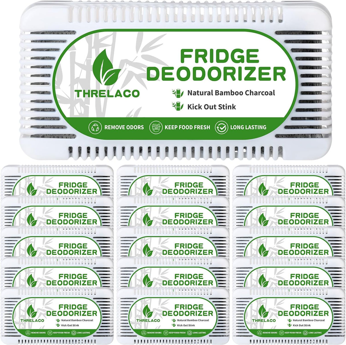 15 Pack Refrigerator Deodorizer Activated Charcoal Fridge Deodorizer Odor Eliminator for