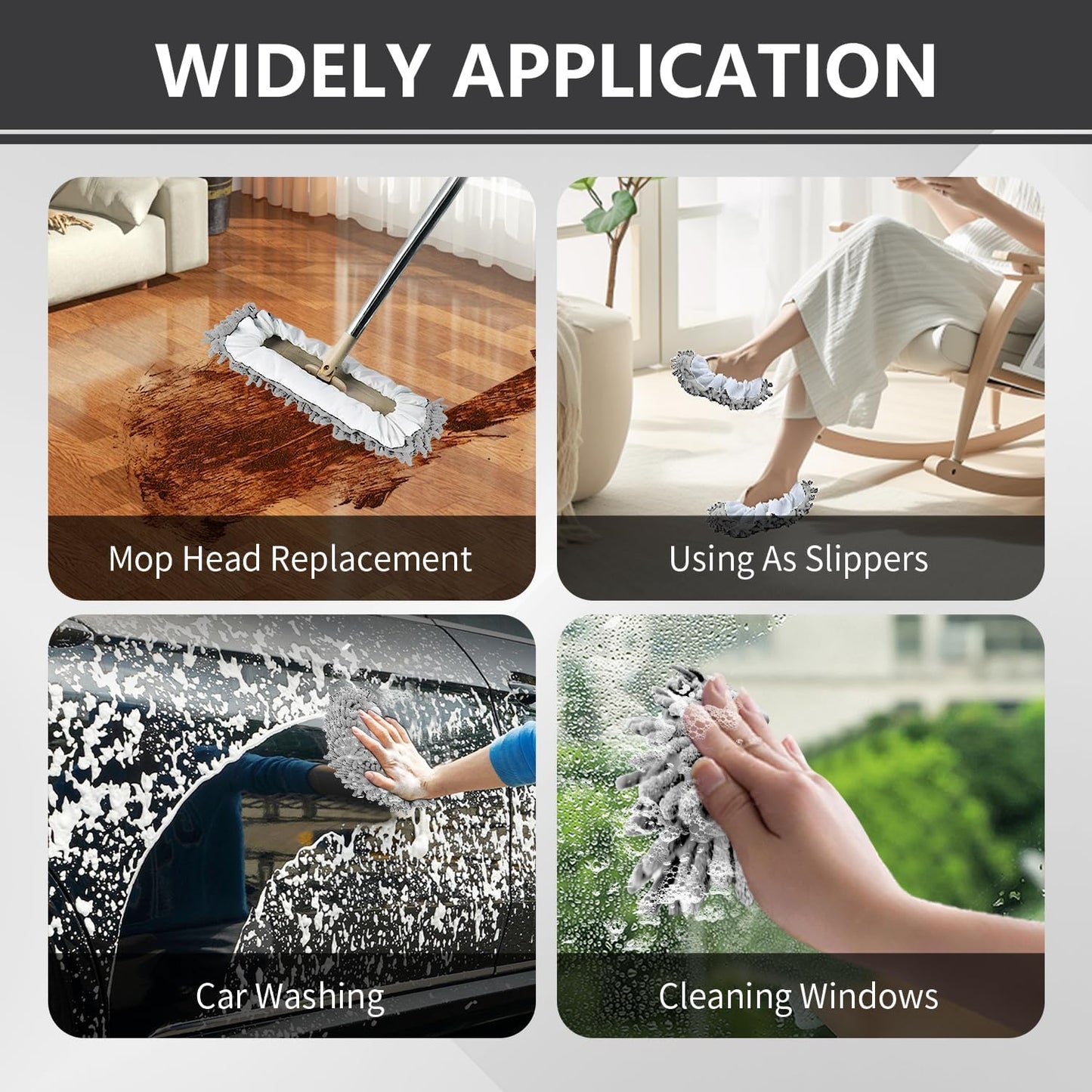 Mop Slippers Socks Floor Cleaning,Microfiber Shoe Covers dust Washable Reusable for Woman Man House