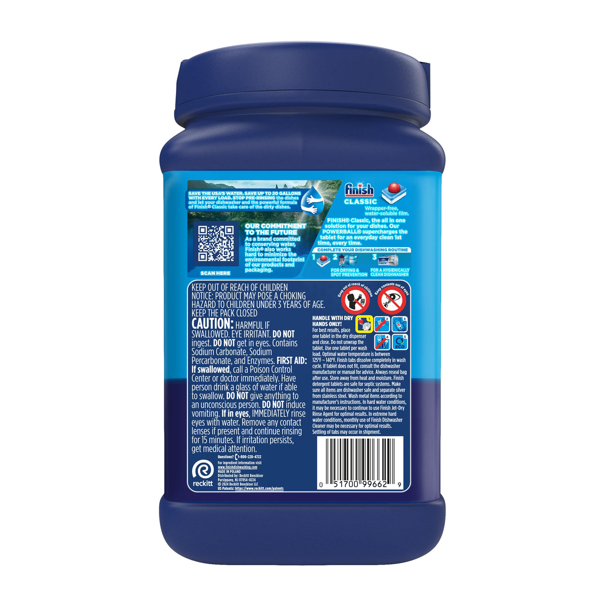 Finish Powerball Dishwasher Pods, Dishwasher Tablets Wrapper Free Formula, Unscented, 84 Count