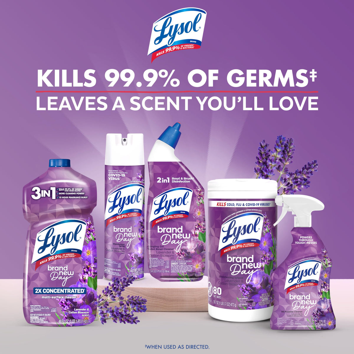 Lysol Disinfecting Wipes, Multi-Surface, Lavender + Mango, 80 ct. (4 Pack)