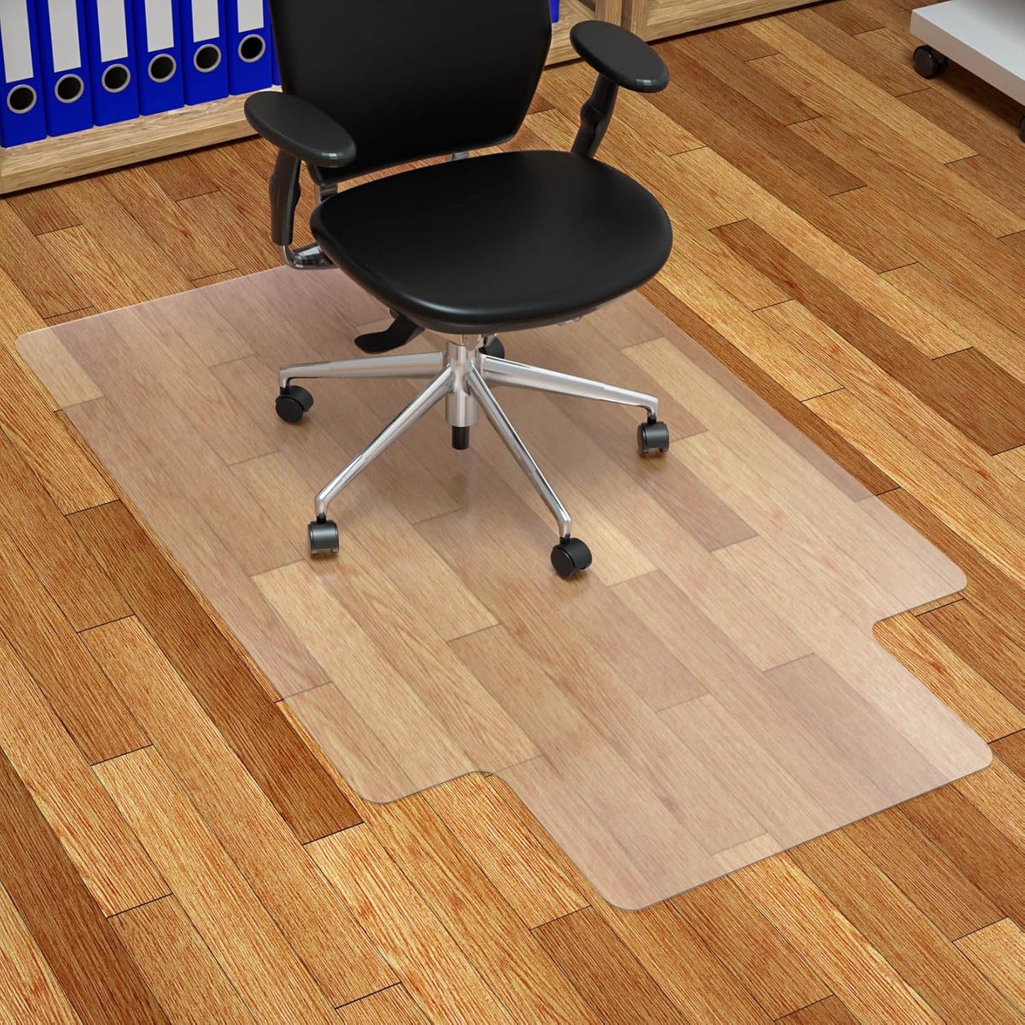 FuturHydro Chair Mat for Hardwood Floor, 30" x 48" Clear Anti-Slip Computer Desk Chair Floor Mat