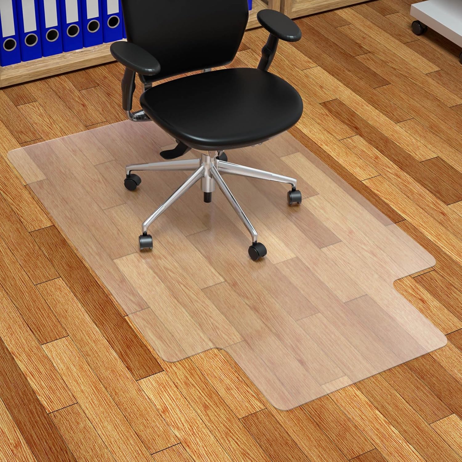 FuturHydro Chair Mat for Hardwood Floor, 30" x 48" Clear Anti-Slip Computer Desk Chair Floor Mat