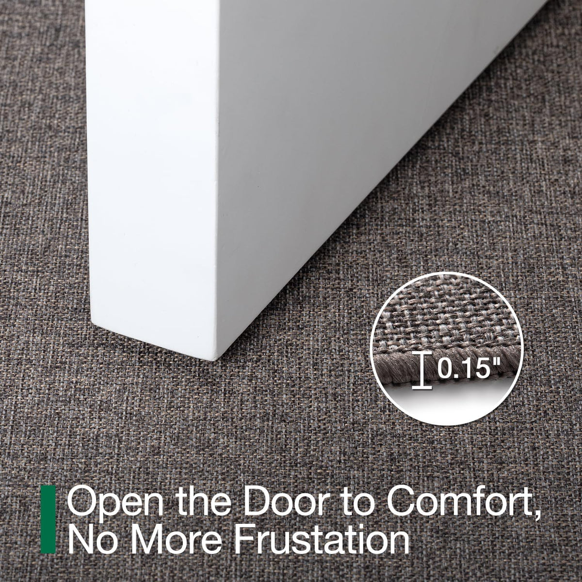 LUMI Ultra Thin Door Mat for Entryway, Low Profile Non Slip Rubber Backing Indoor Doormat, Easy