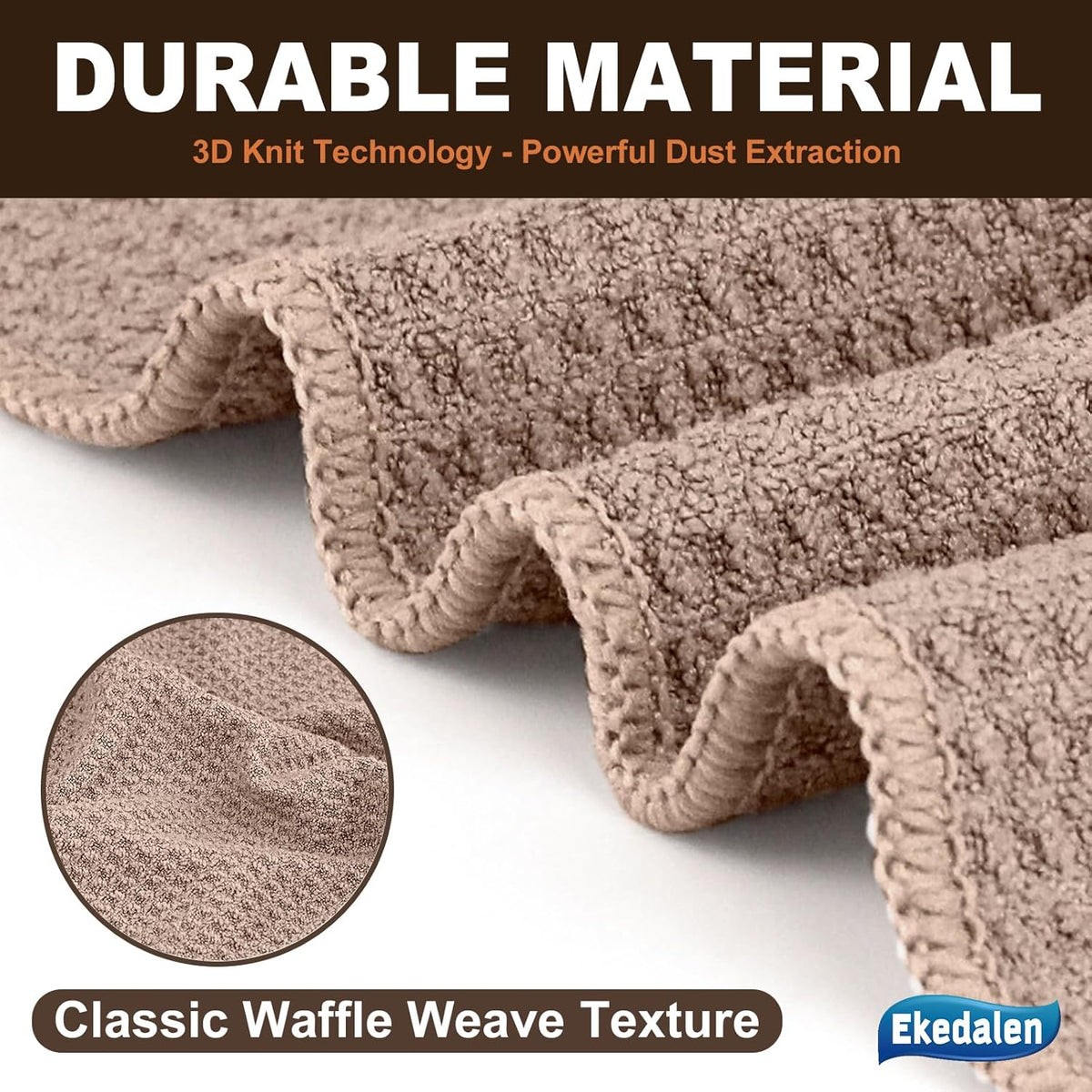 Microfiber Cleaning Cloth Waffle Weave for Dusting Absorbent Towel Quick Drying Dust Rags Household