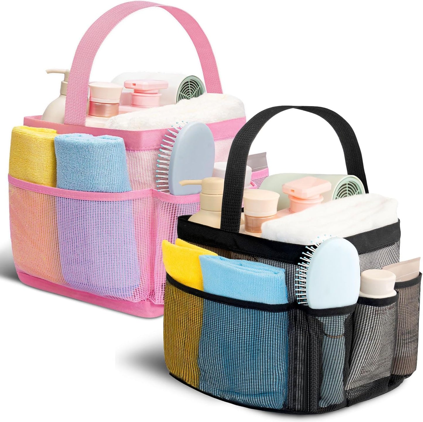 Shower Caddy Portable for College Dorm Room Essentials for Girls with 9 Pockets,Large-Capacity