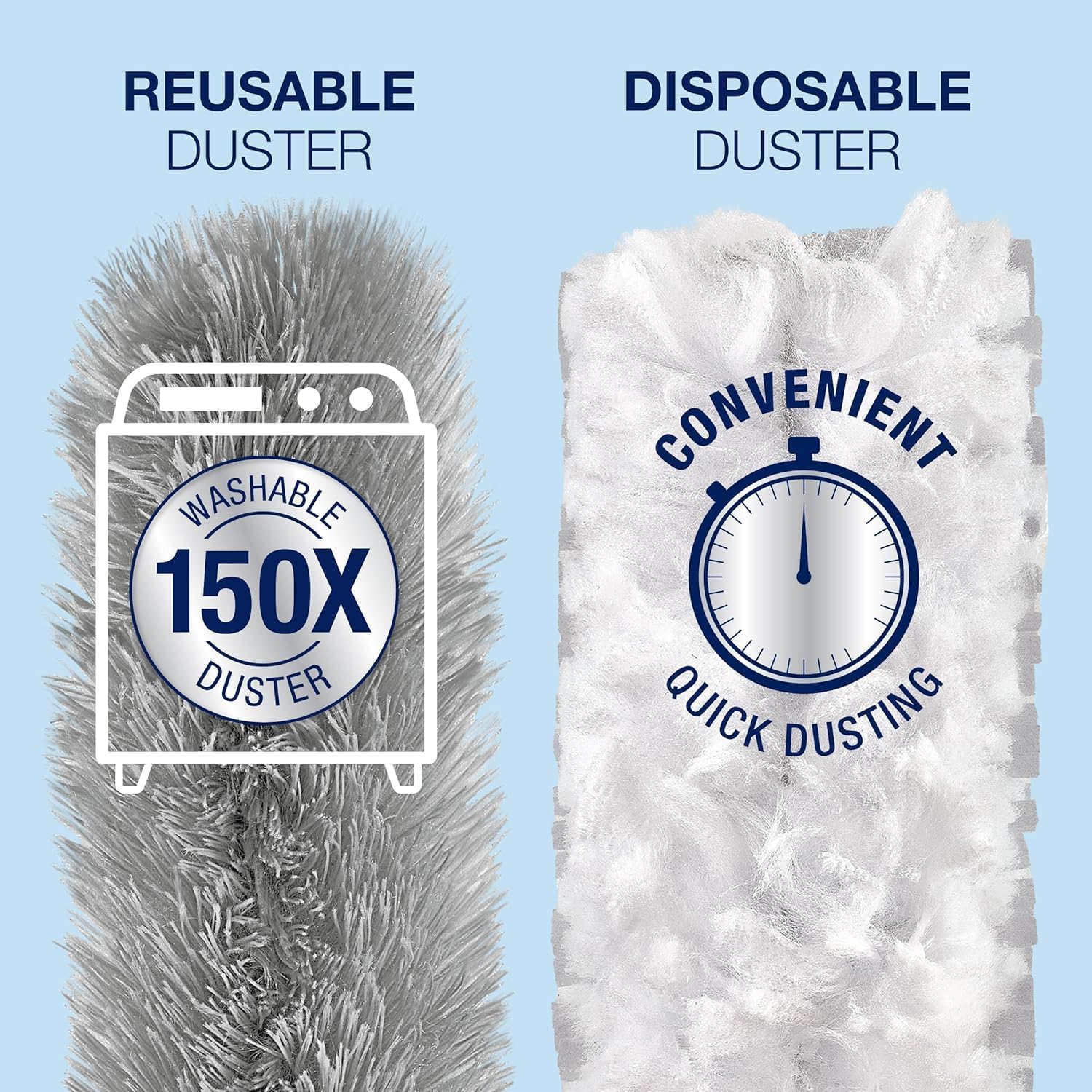 Bona High Performance Dusting System - 1 Compact Handle, 5 Disposable Dusters, & 1 Reusable Duster