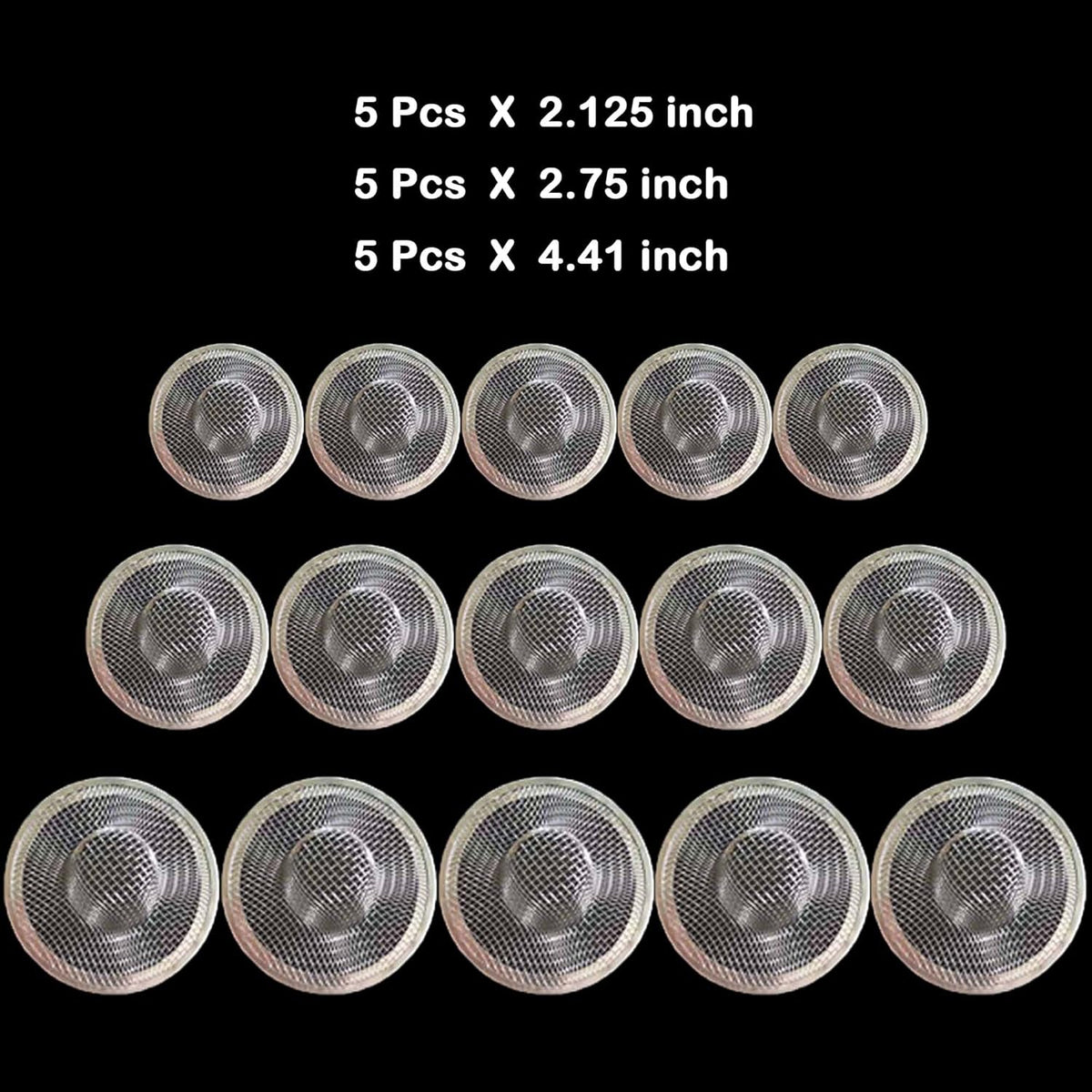 Bathroom Mesh Sink Drain Strainer Screen, 15PCS Drain Mesh Basket Cover Stainless Steel Slop Basket