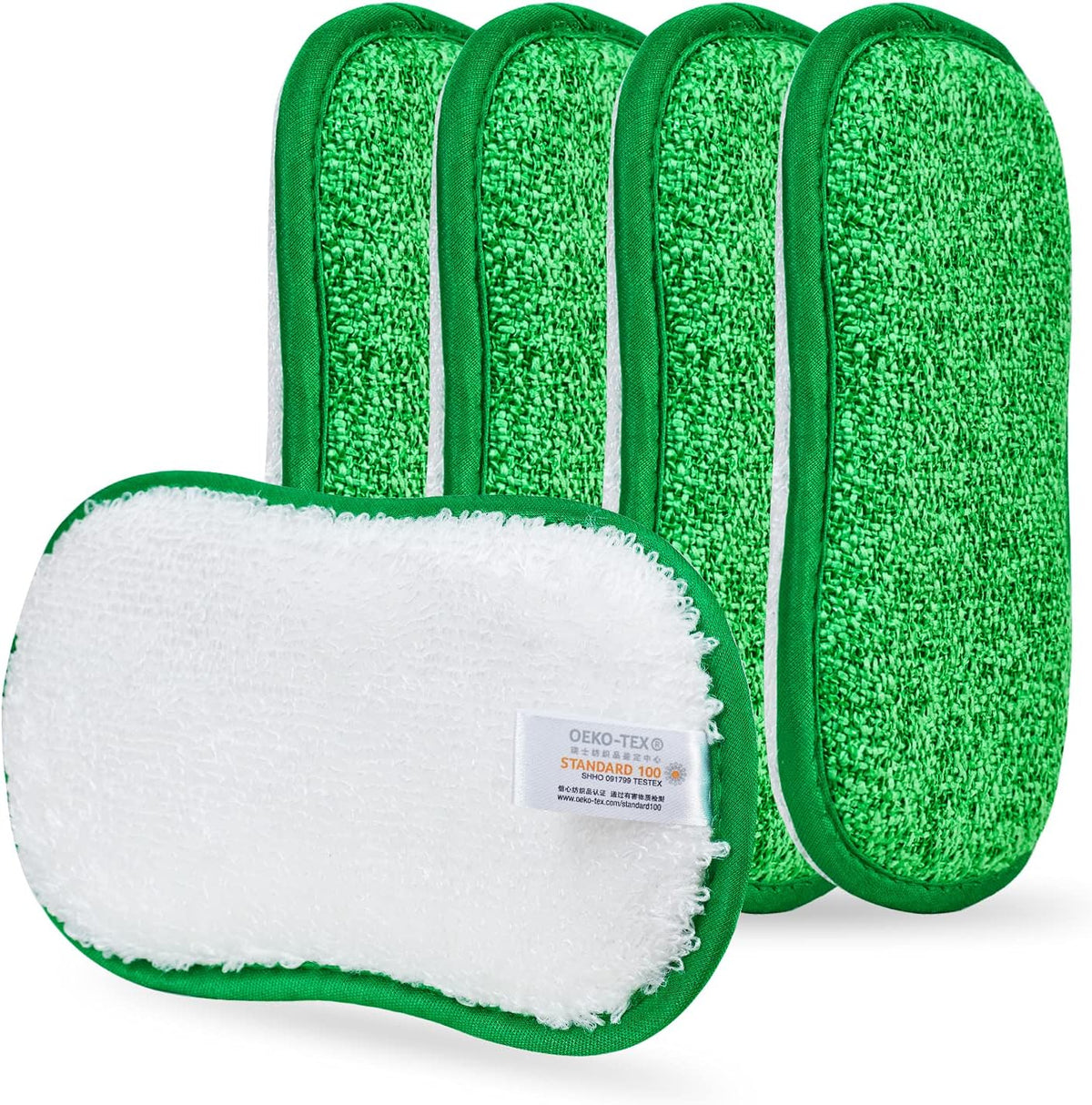 Kitchen Dish Sponge Scrubber Non Scratch, Dishcloth No Odor Reusable Washable Multipurpose Scrub