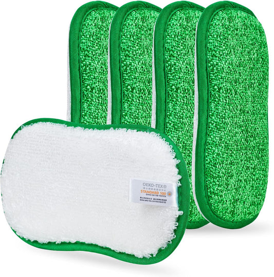 Kitchen Dish Sponge Scrubber Non Scratch, Dishcloth No Odor Reusable Washable Multipurpose Scrub