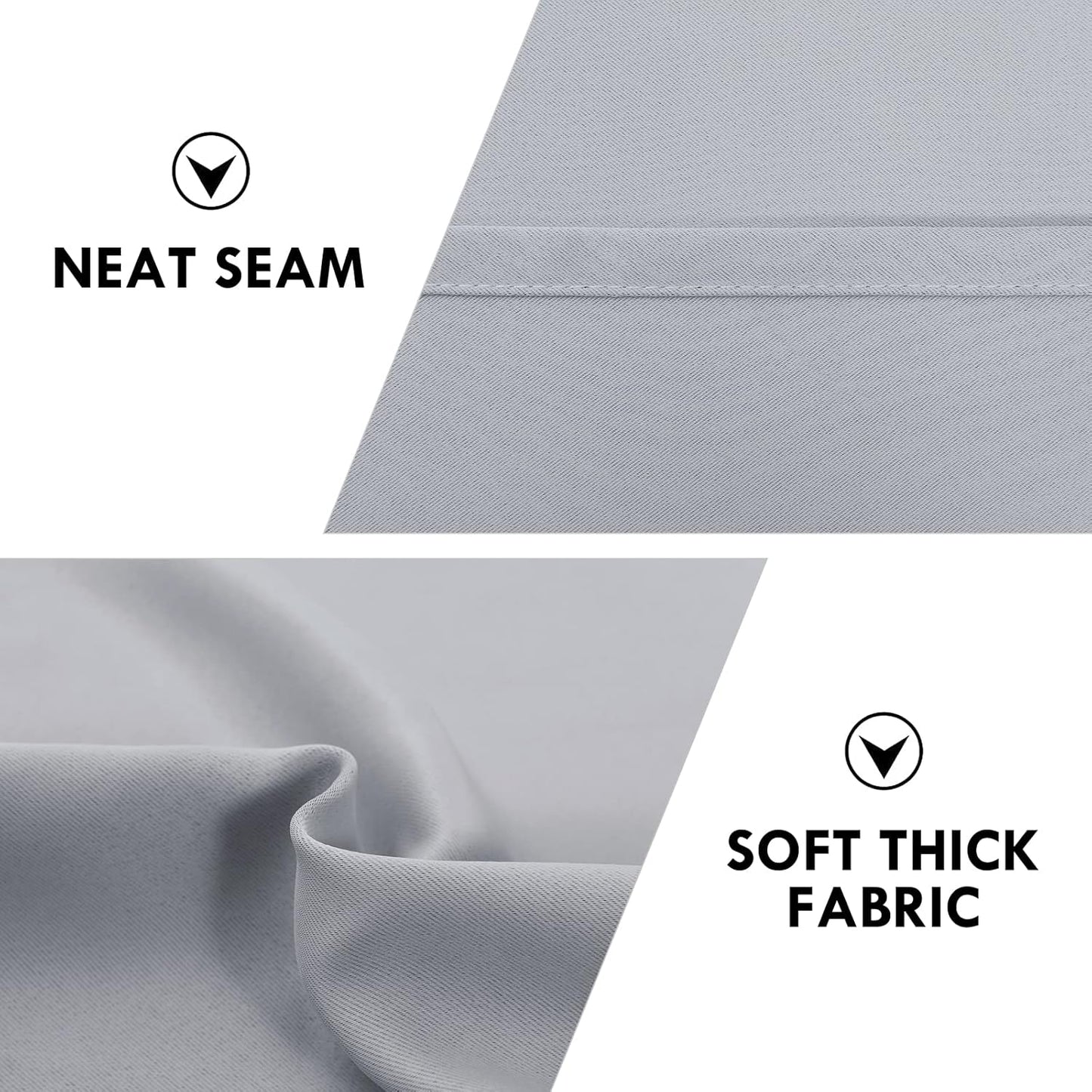 DWCN Blackout Curtains Room Darkening Thermal Insulated Bedroom Curtains Window Curtain Panels, 38