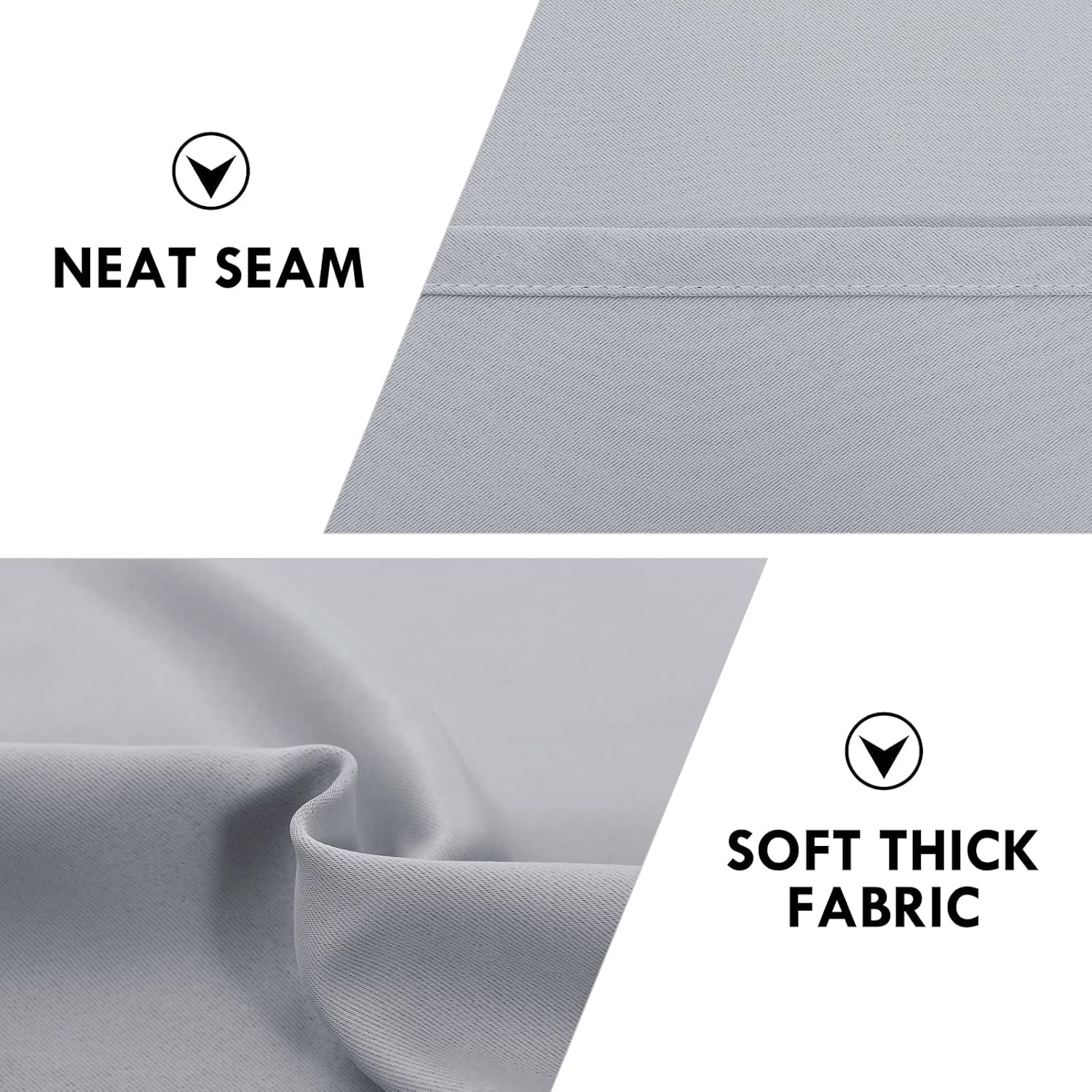 DWCN Blackout Curtains Room Darkening Thermal Insulated Bedroom Curtains Window Curtain Panels, 52