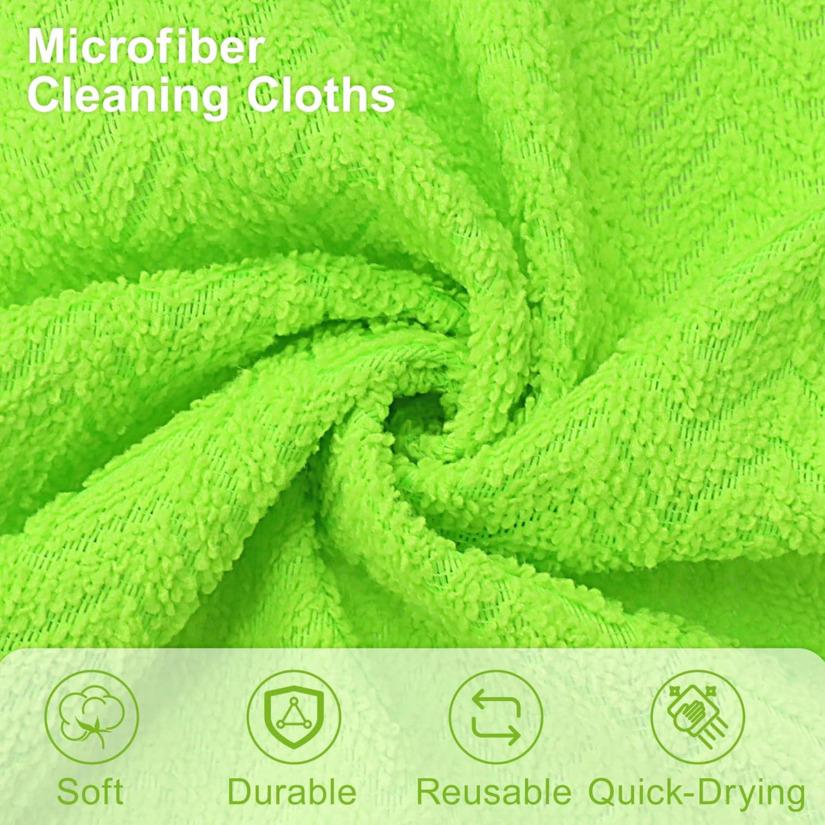 LIVOS Microfiber Cleaning Cloth Roll - 80 Pack, Reusable Paper Towels, Microfiber Towels for Cars