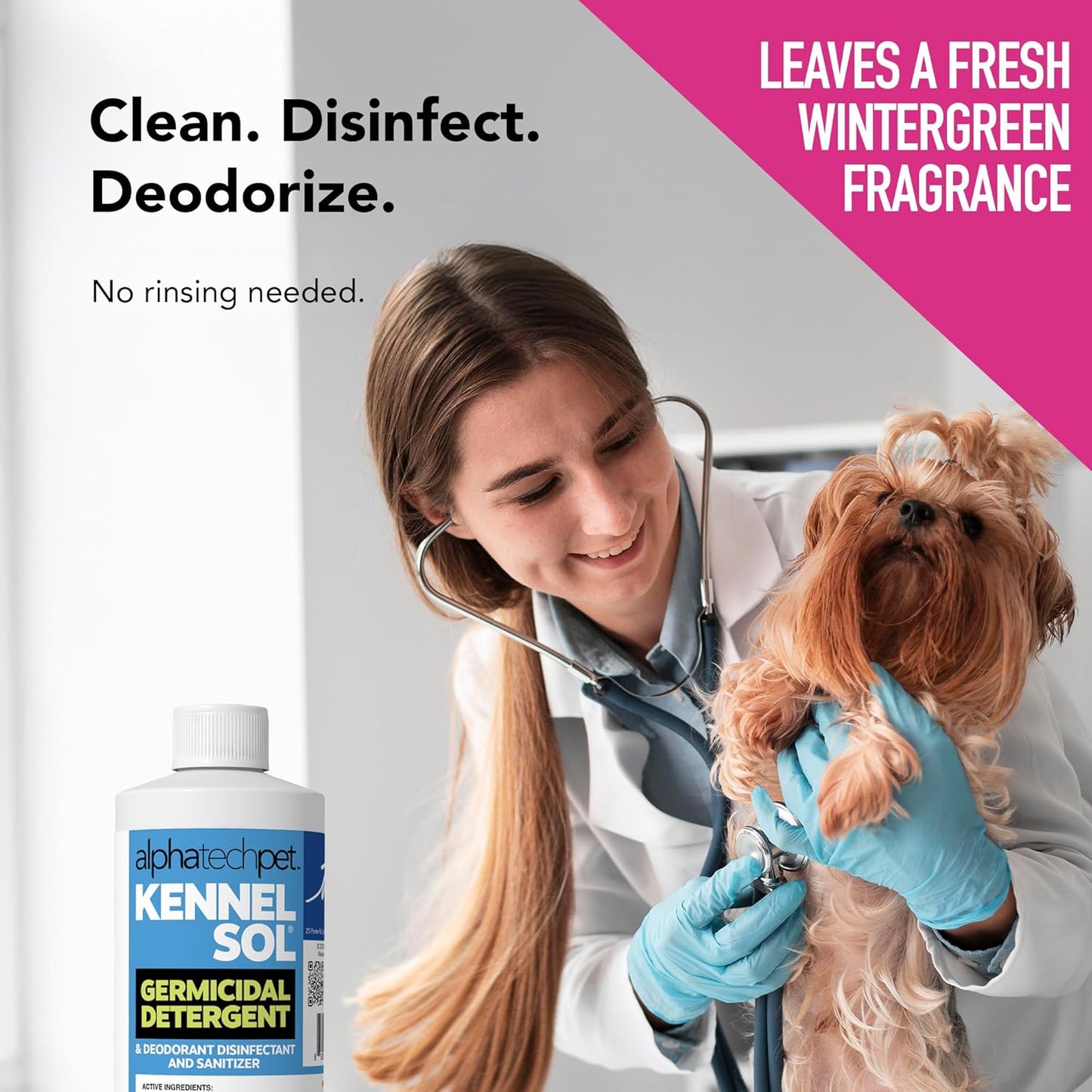 ATP KennelSol 1-Step Kennel Cleaner - 1 Pint Liquid Disinfectant, Effective Against Bacteria and