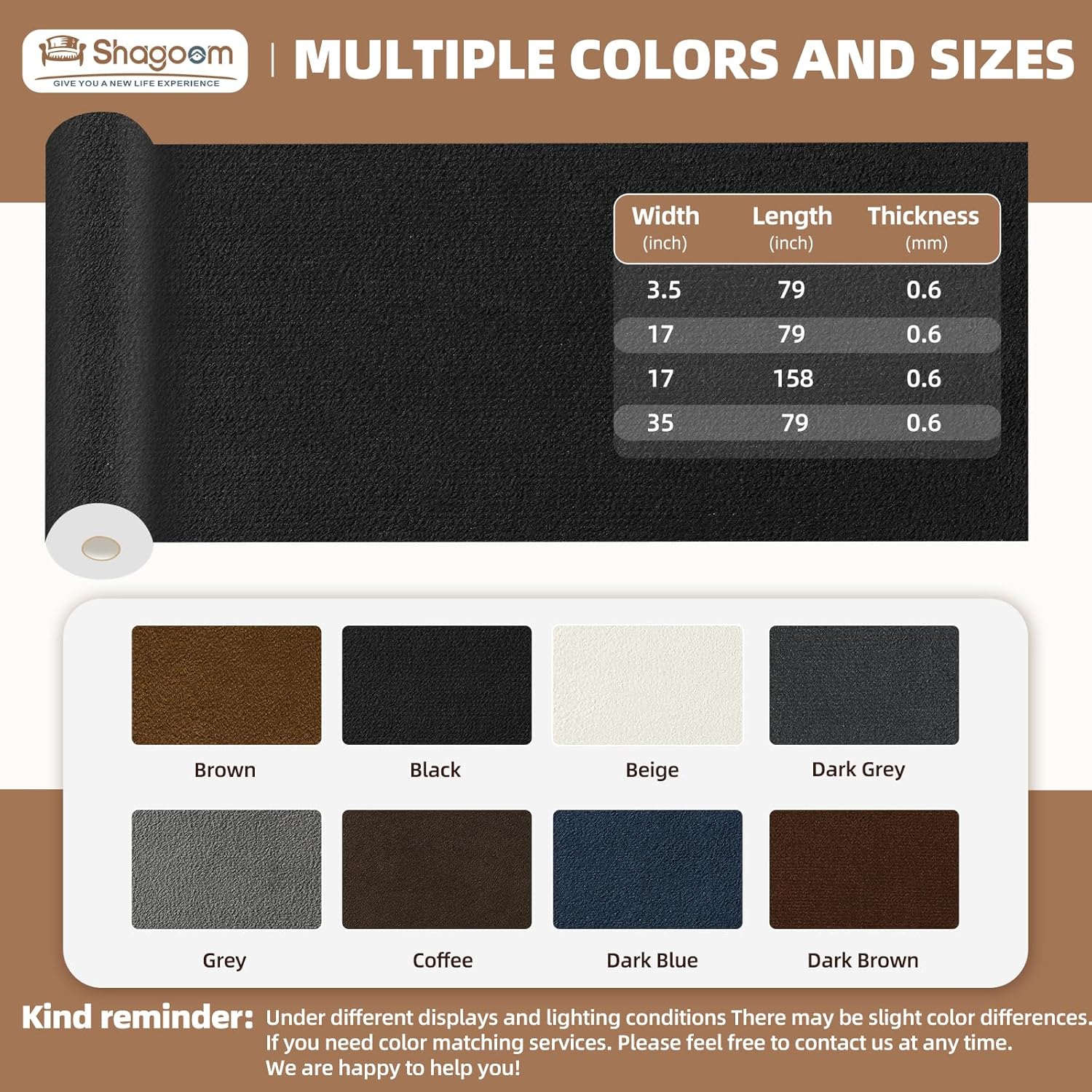 Suede Repair Patch, 17X158 Inch Fabric Large Repair Tape, Self-Adhesive Patches for Furniture
