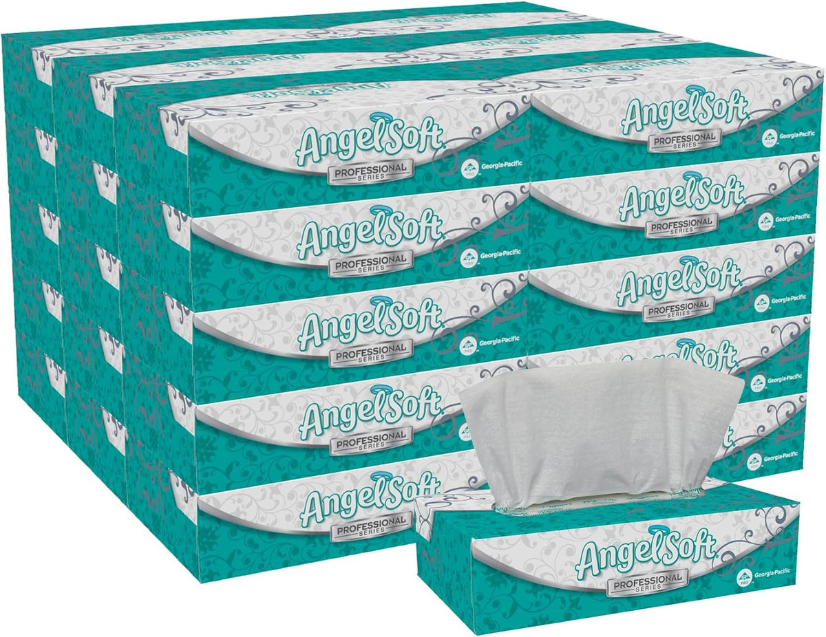 Georgia-Pacific Angel Soft Professional Series 2-Ply Facial Tissue (48580), 100 Sheets Per Box, 30