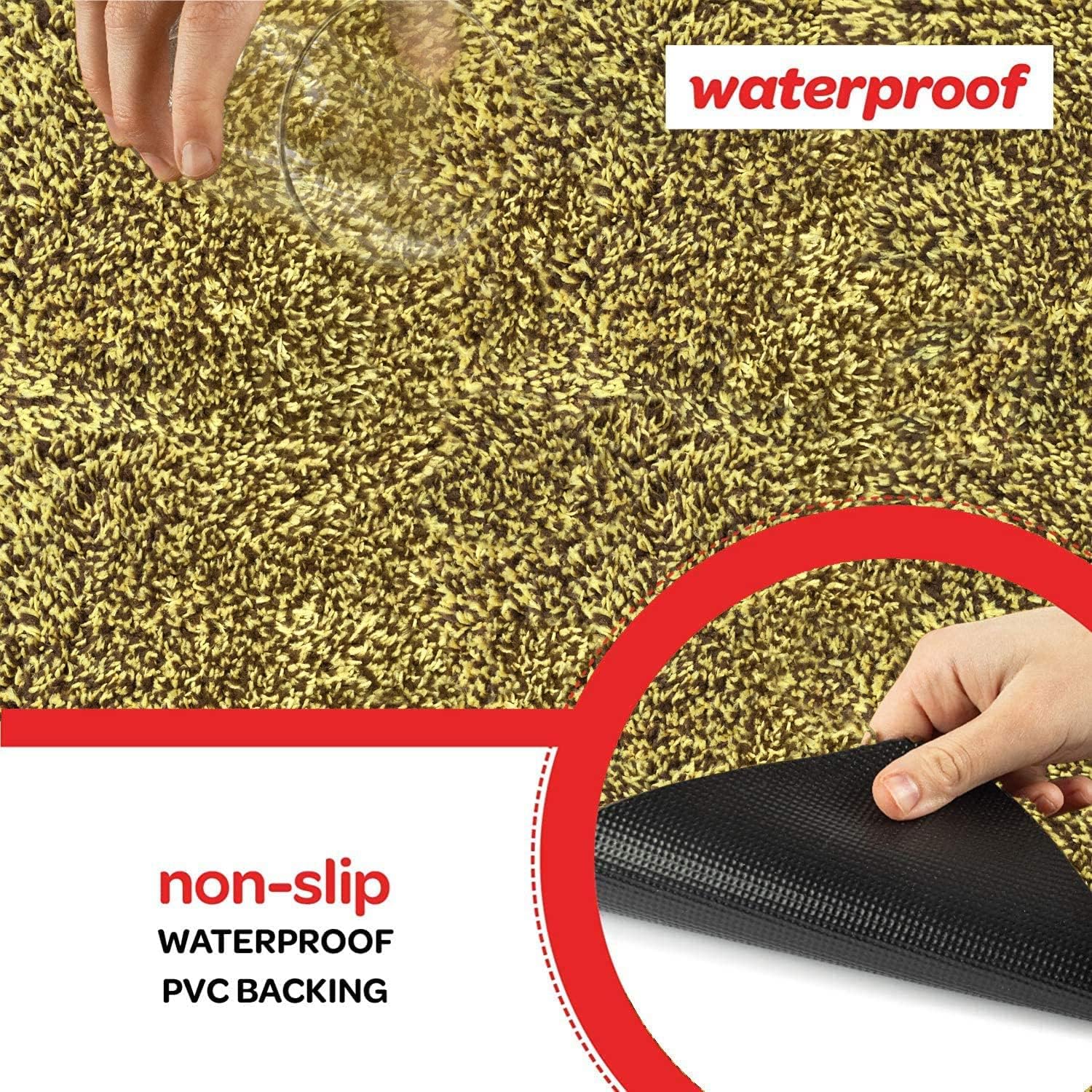 Premium Microfiber Indoor Door Mat – 20"x30" Washable Entry Mat, Non-Slip, Waterproof Backing
