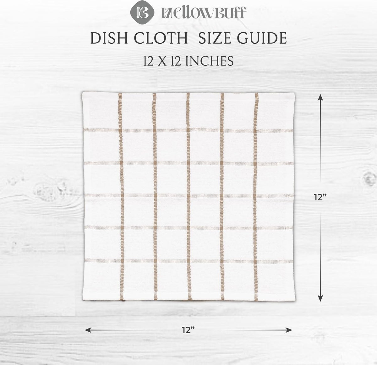 100% Cotton Terry Dish Cloth & Dish Towel, 6 Pack, Super Soft and Absorbent Kitchen Towels, Perfect