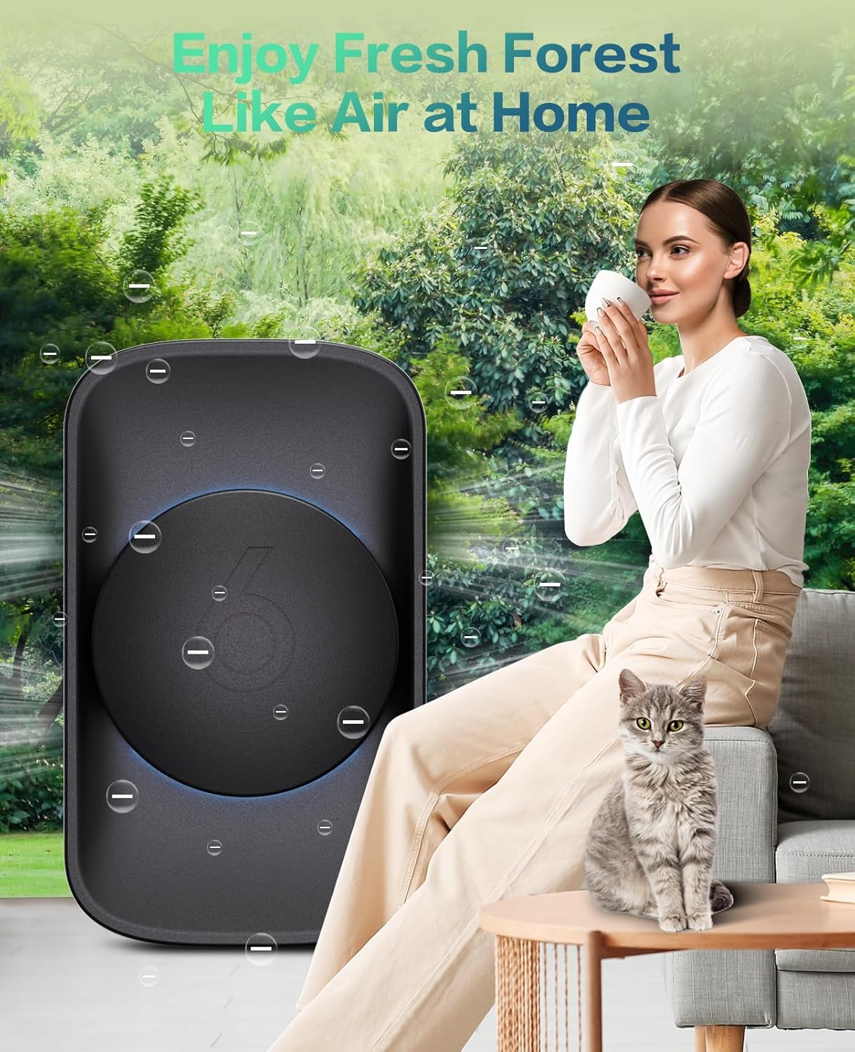 iDiskk [4 Pack] Air Purifier for Home,Plug-In Negative Ion Quiet Air Ionizers for Bedroom, Office
